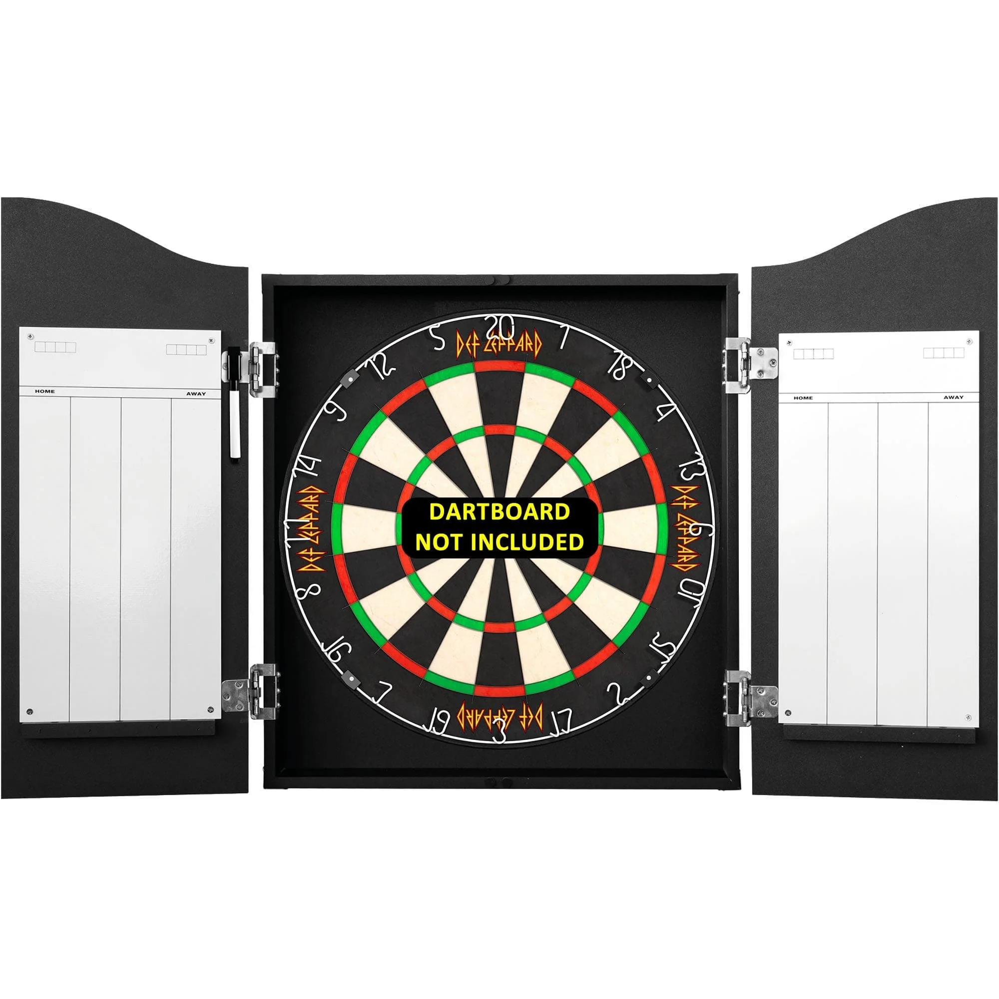 Def Leppard Dartboard Cabinet - Official Licensed - C9 - Premium Black - Union Jack Triangle - Image 4