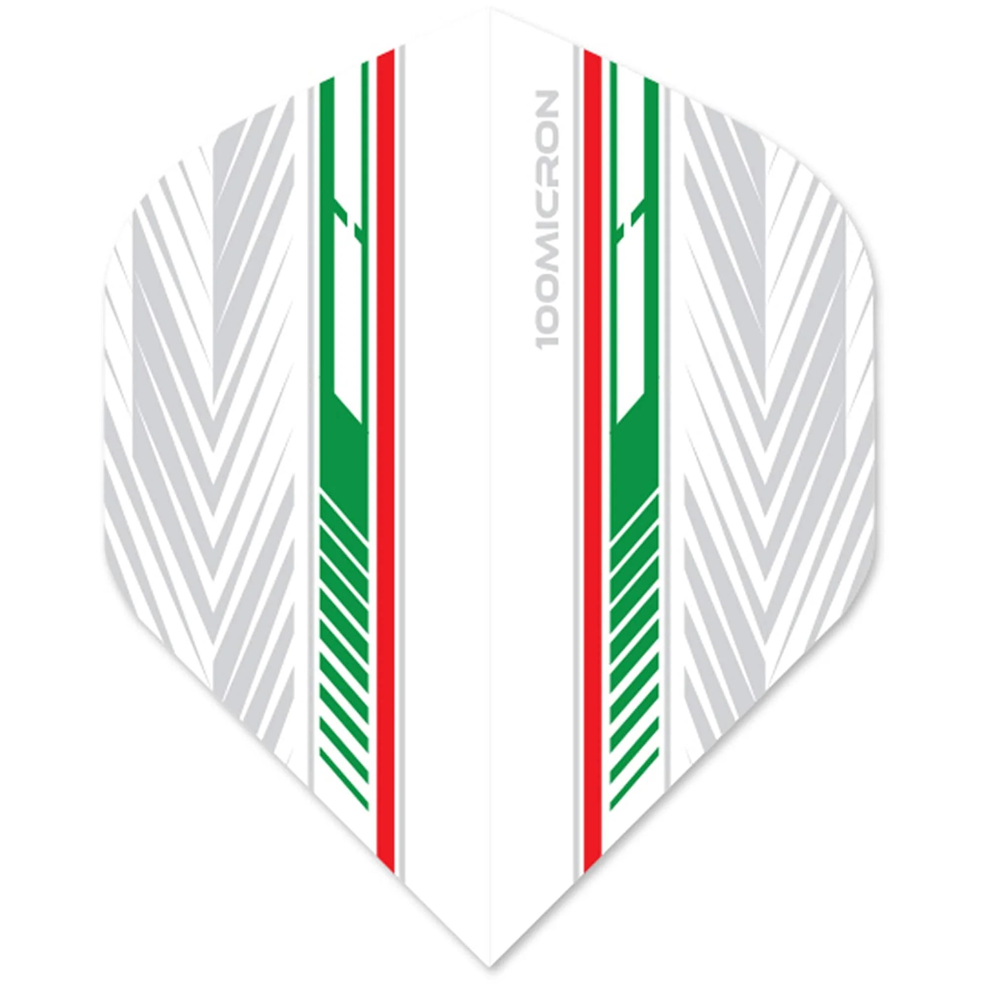 Designa Racing Flights - Standard No2 - 100 Micron - Red & Green