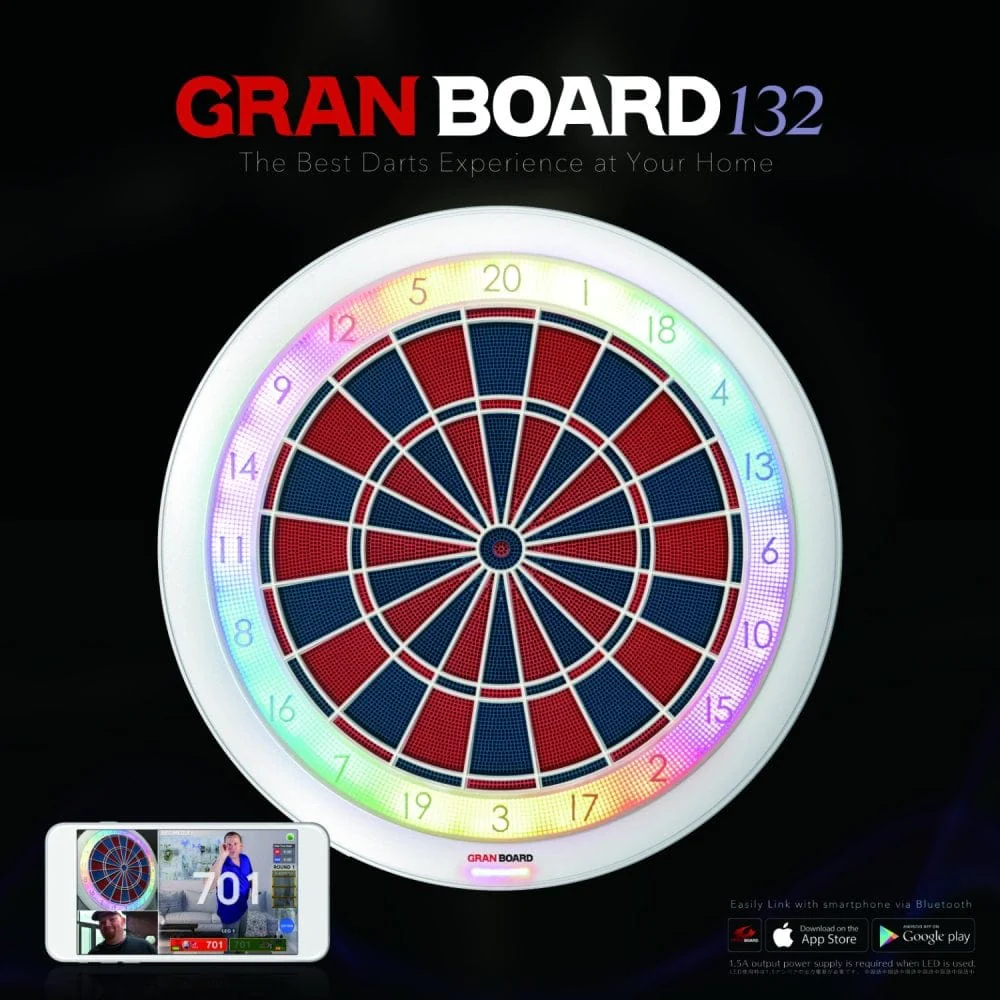 Granboard 132 - Professional Electronic - Soft Tip Dartboard - White - Image 9