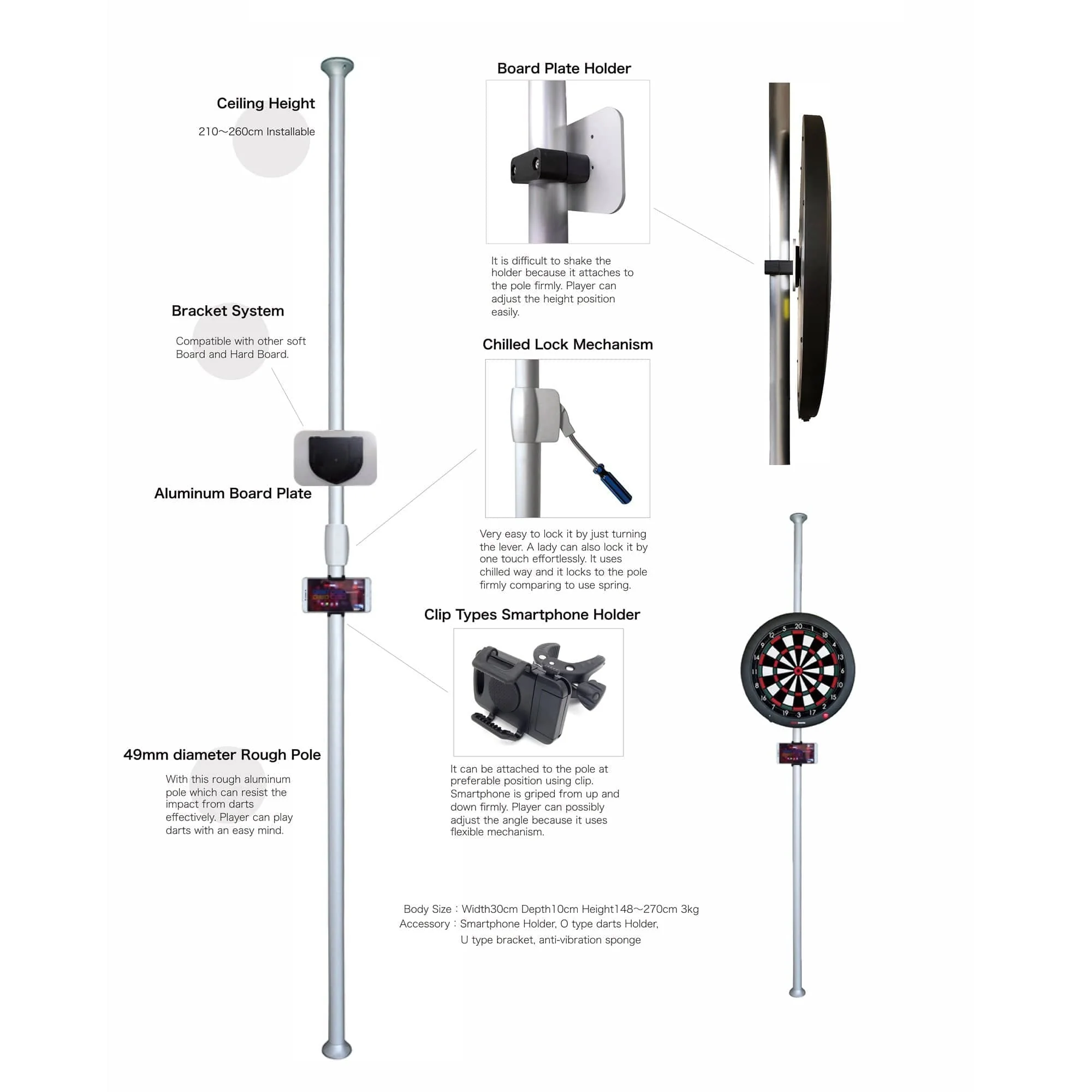 Granboard Dart Pole Stand - Image 2