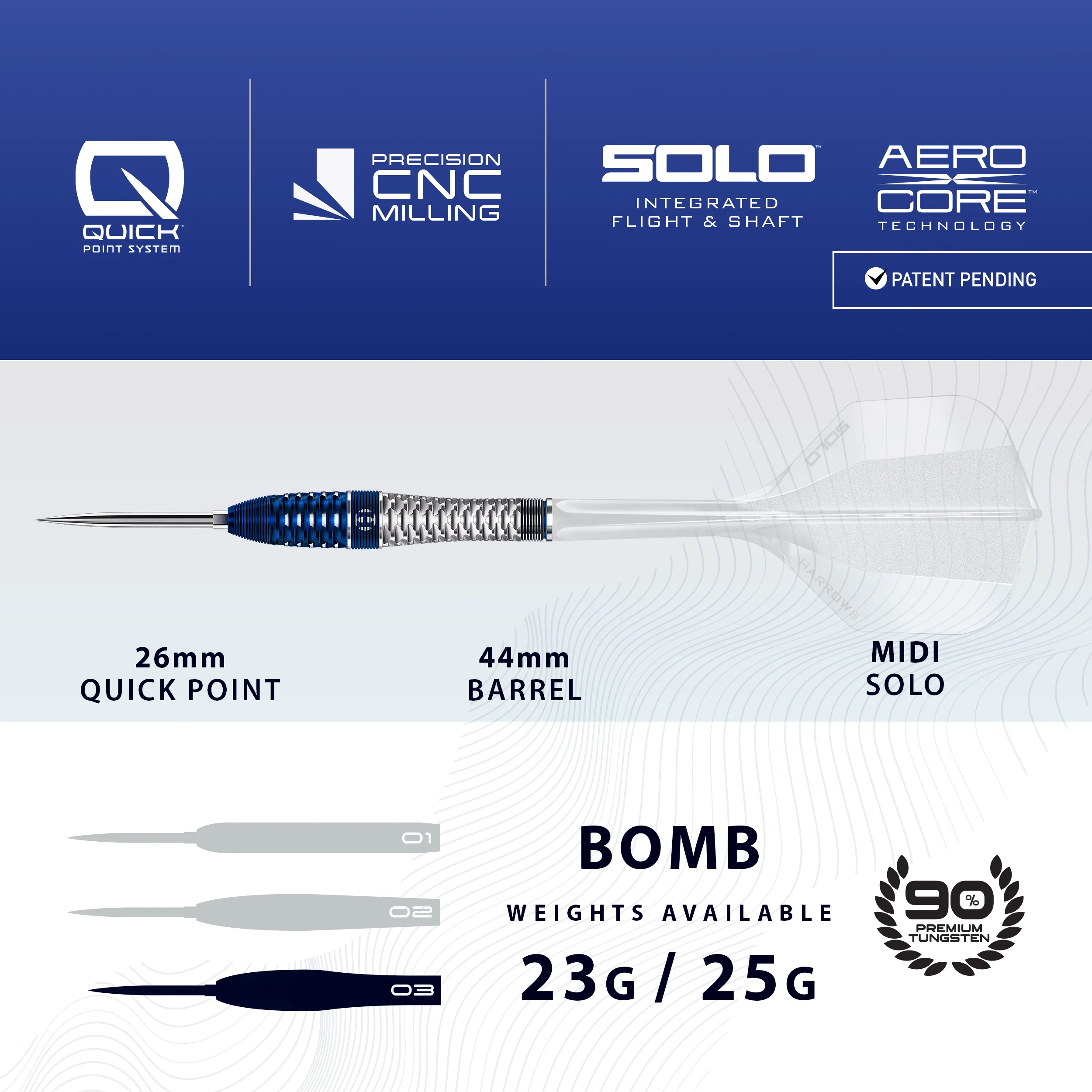 Harrows Geo Darts - Steel Tip - 90% Tungsten - Geo 03 - Image 3