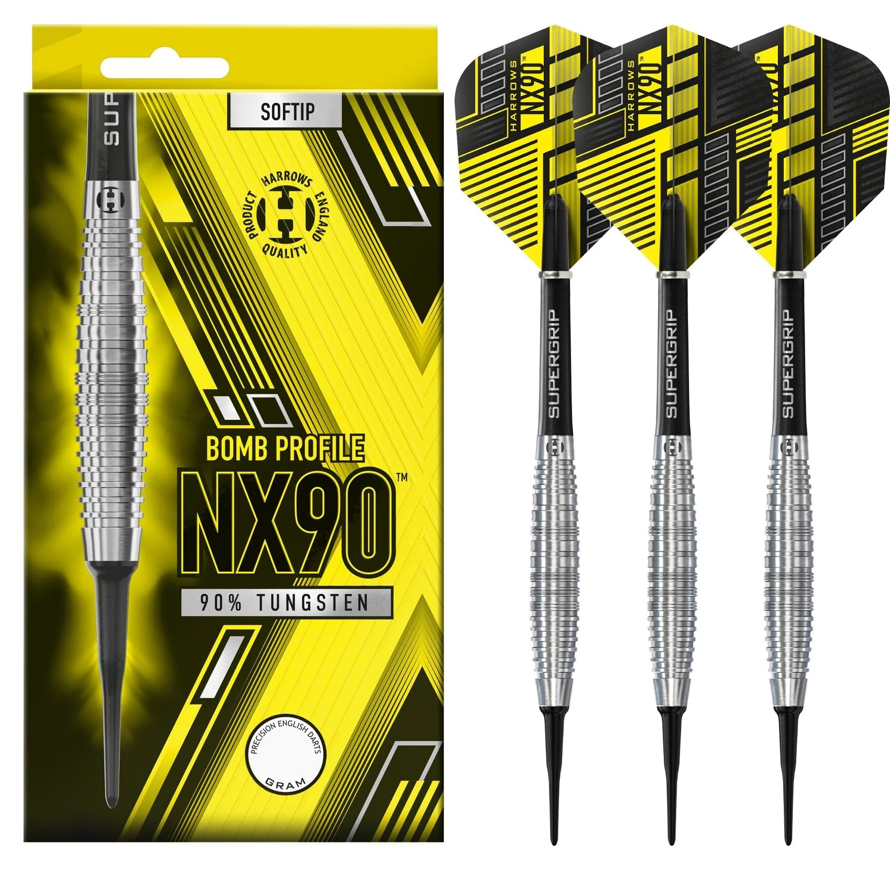 *Harrows NX90 Darts - Soft Tip - 90% Tungsten - Bomb - Image 2