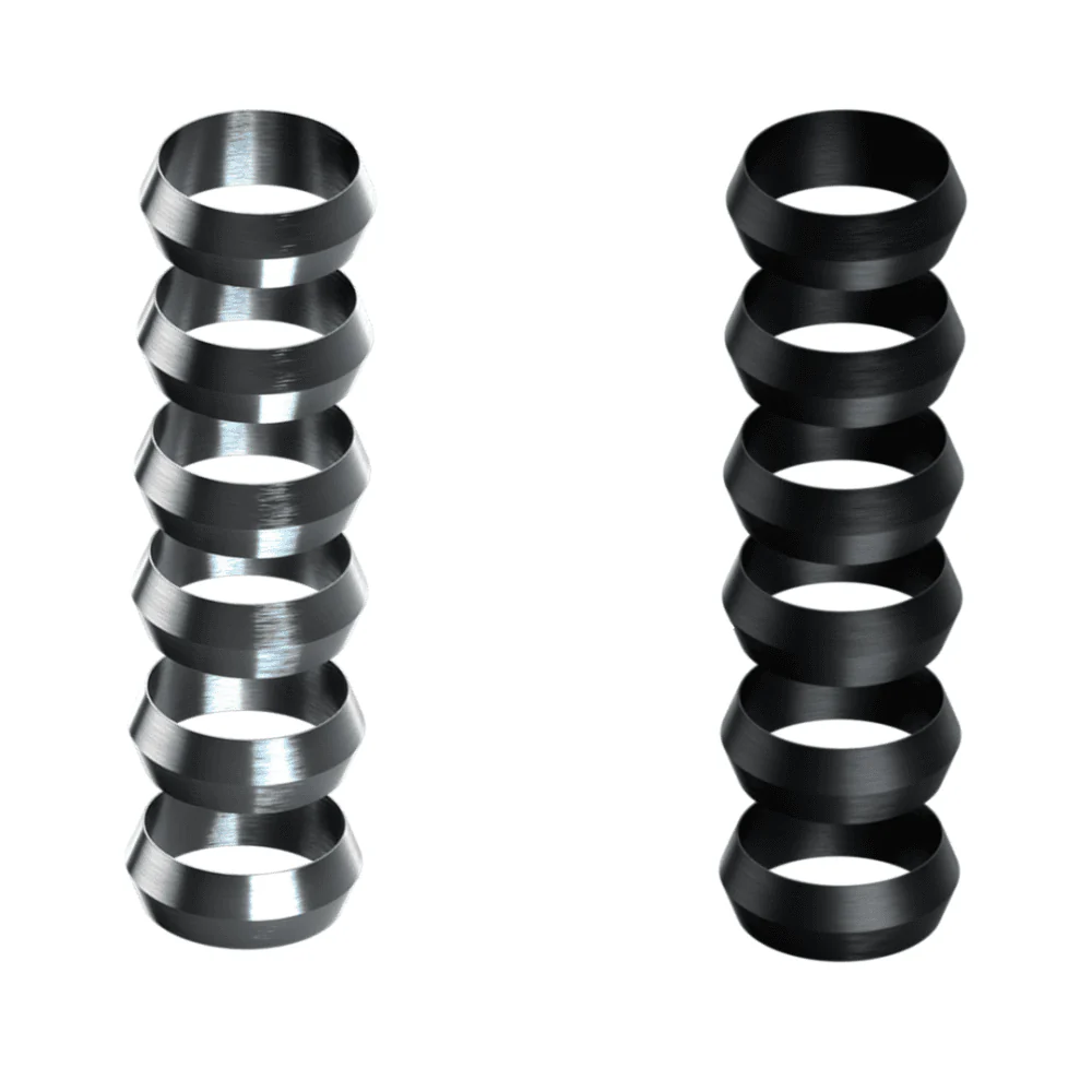 *Harrows Pyramid Rings - Stem Spare Rings - Pack 6 - Black