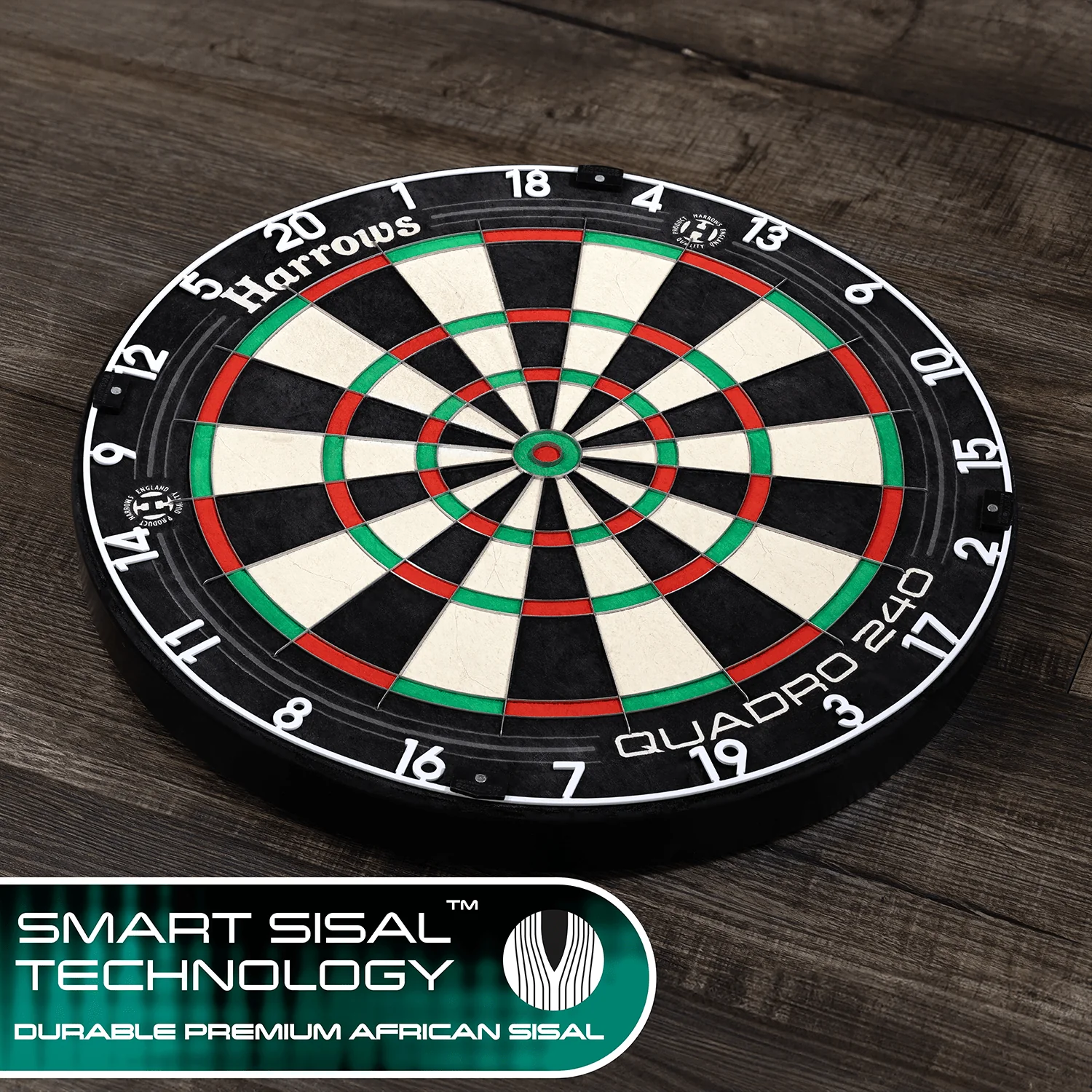 *Harrows Quadro 240 Dartboard - Professional - African Sisal - Image 10