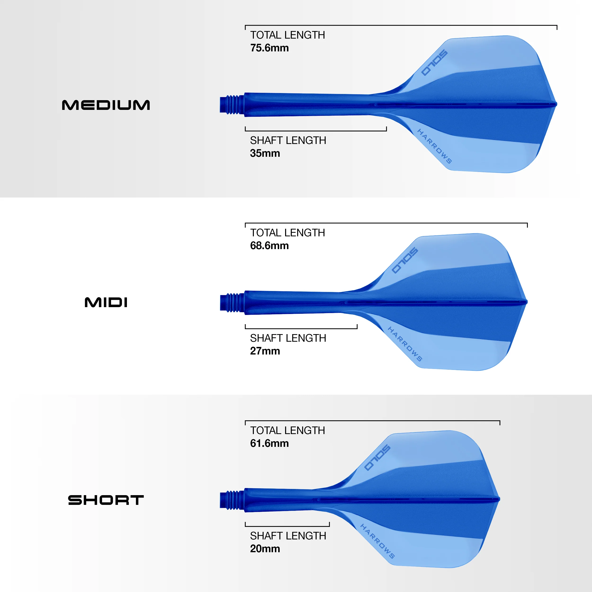 Harrows Solo Dart Flights - Moulded Flight & Shaft - Image 3