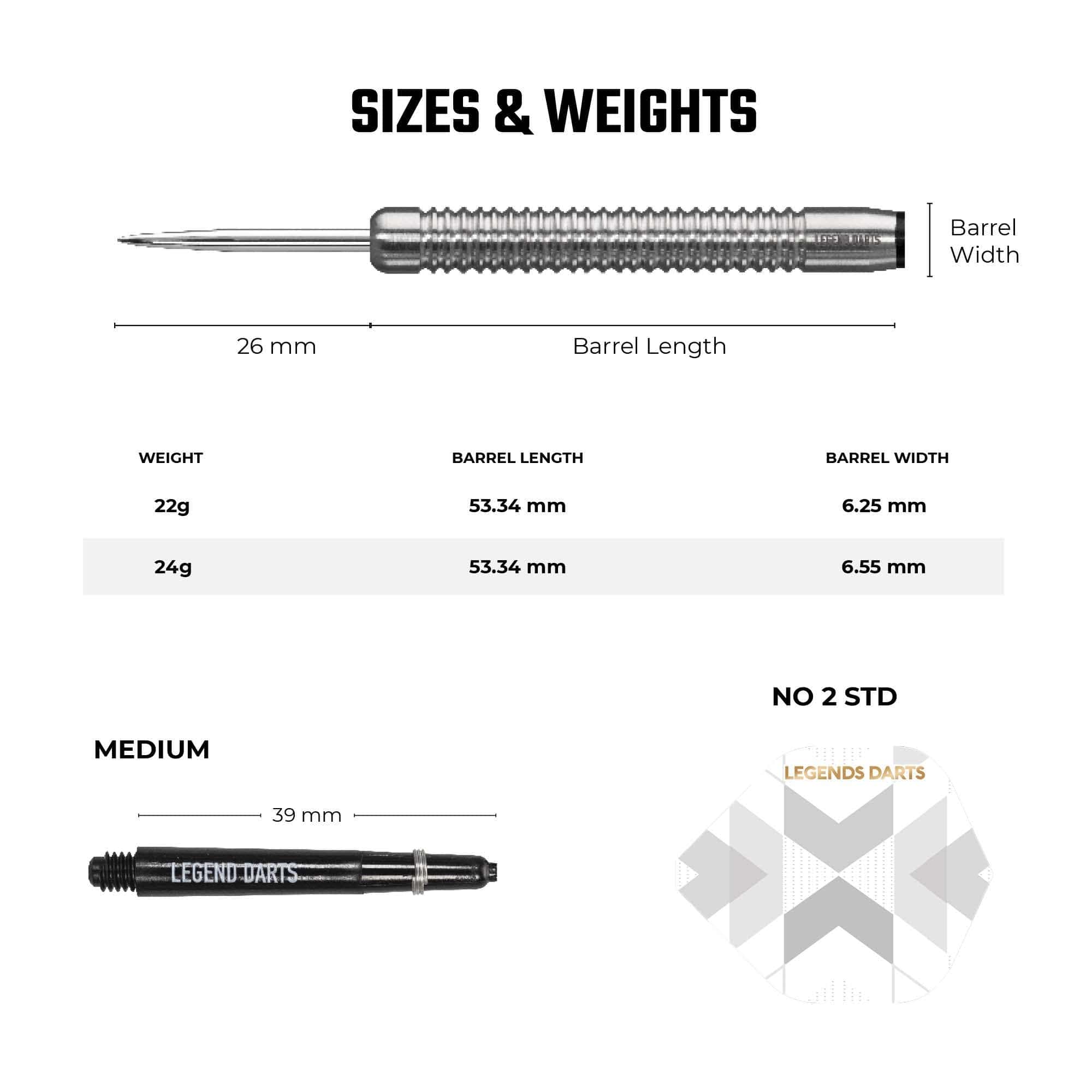 *Legend Darts - Steel Tip - 90% Tungsten - Pro Series - V3 - Ringed - Image 3