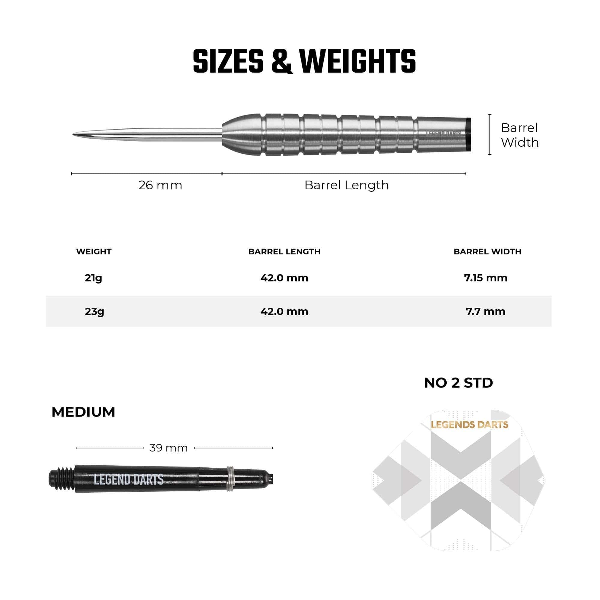Legend Darts - Steel Tip - 90% Tungsten - Pro Series - V8 - Tapered - Image 3