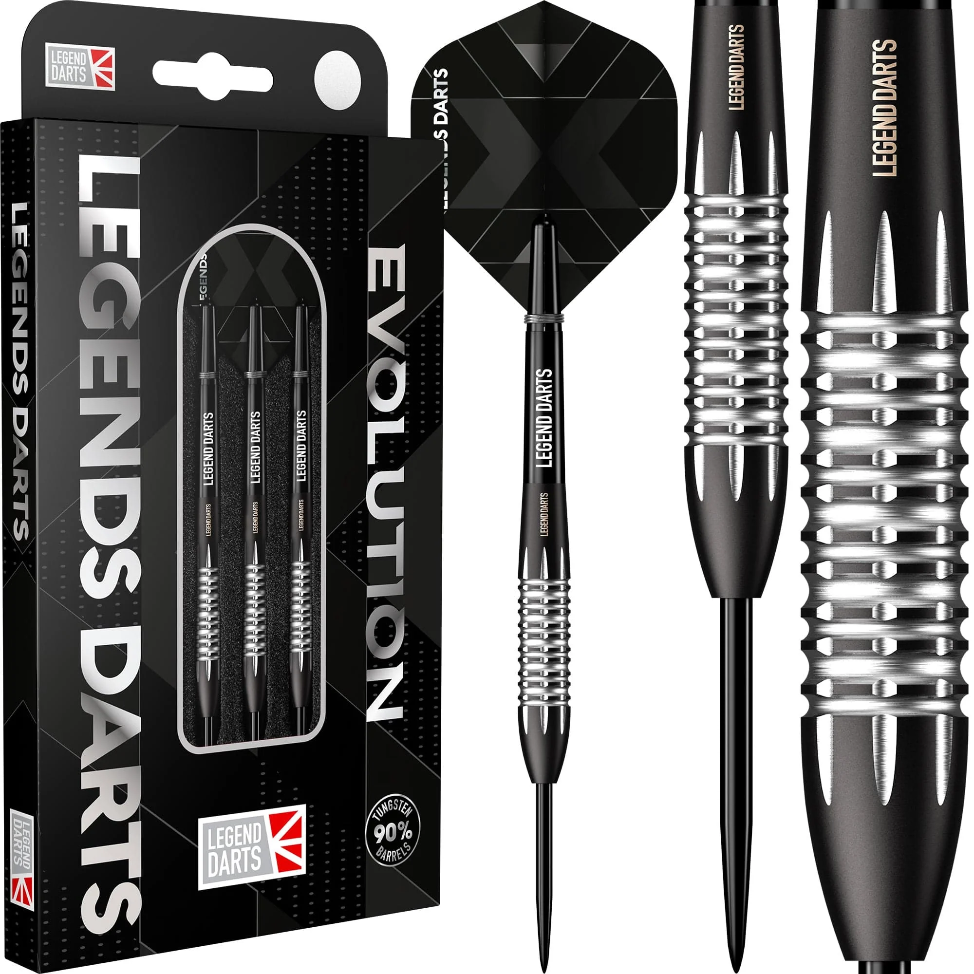 *Legend Darts - Steel Tip - Revolution Series - B03 - Black - Milled Bomb - Image 2