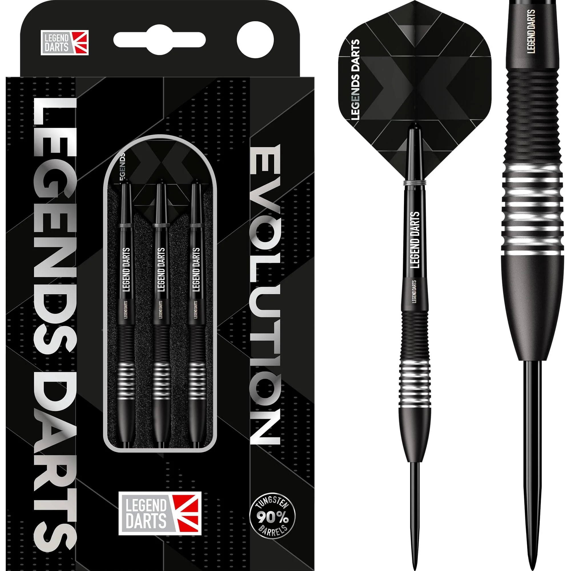 *Legend Darts - Steel Tip - Revolution Series - B05 - Black - Bullet Shark