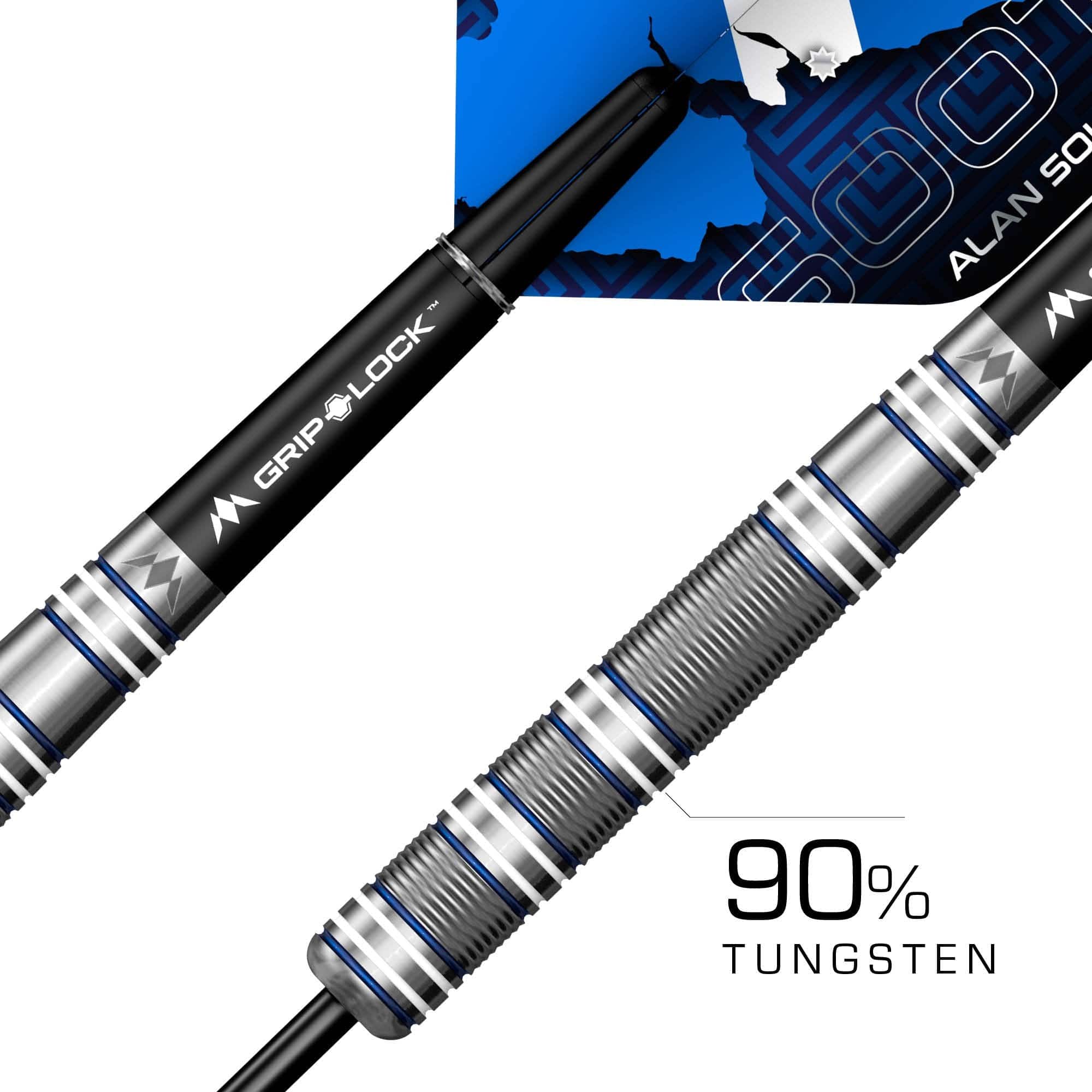 Mission Alan Soutar Darts - Steel Tip - Soots - Blue & White - Image 5