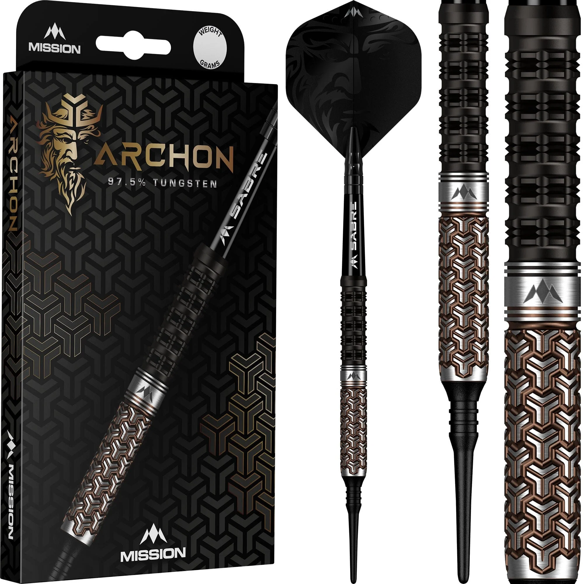 Mission Archon Darts - Soft Tip - 97.5% - Black & Bronze PVD - Image 2