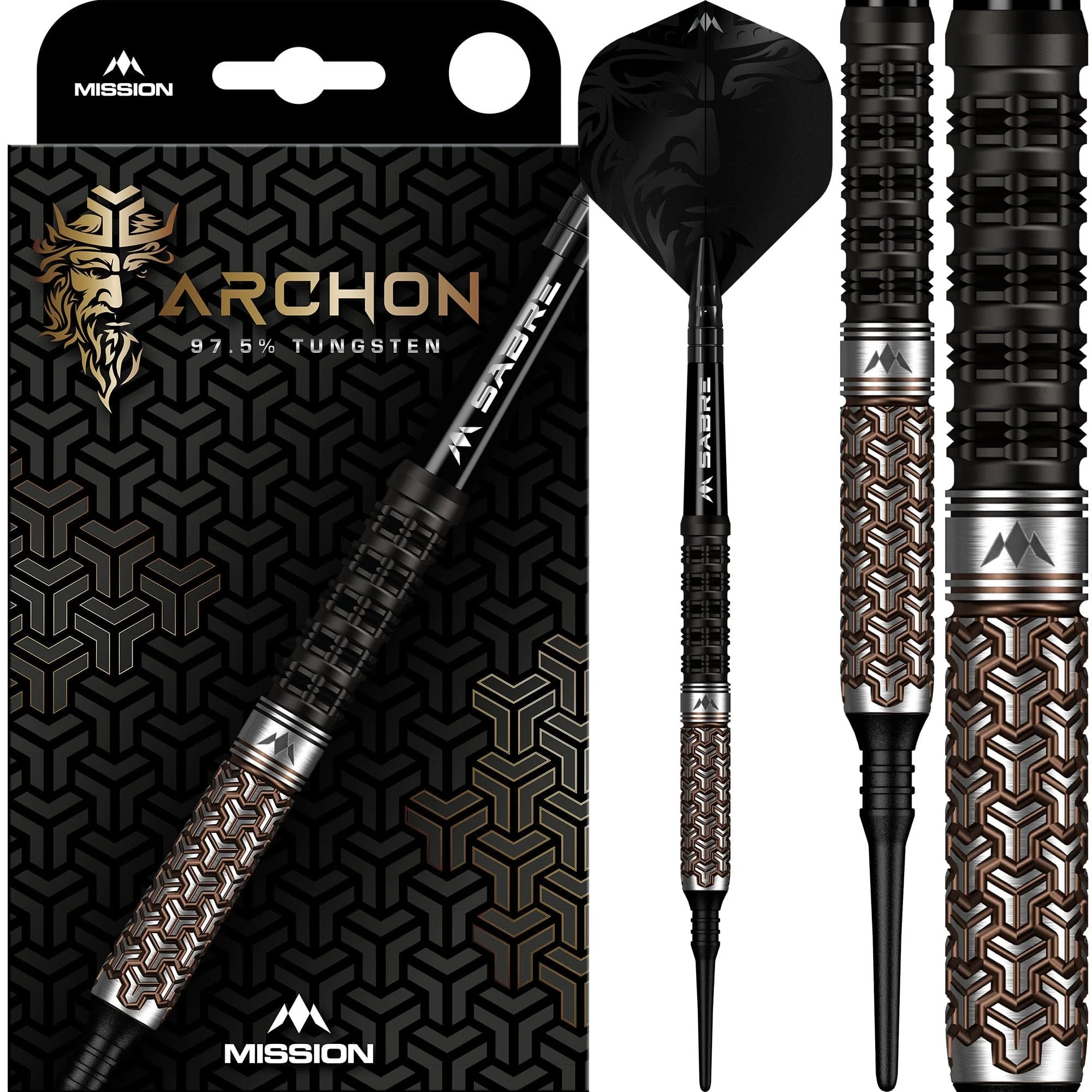 Mission Archon Darts - Soft Tip - 97.5% - Black & Bronze PVD - Image 6