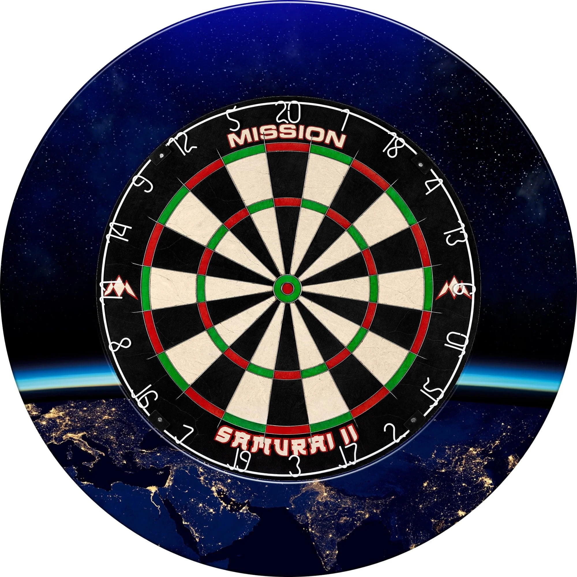 Mission Dartboard Surround - Heavy Duty - Design Collection - Earth at Night - Image 4