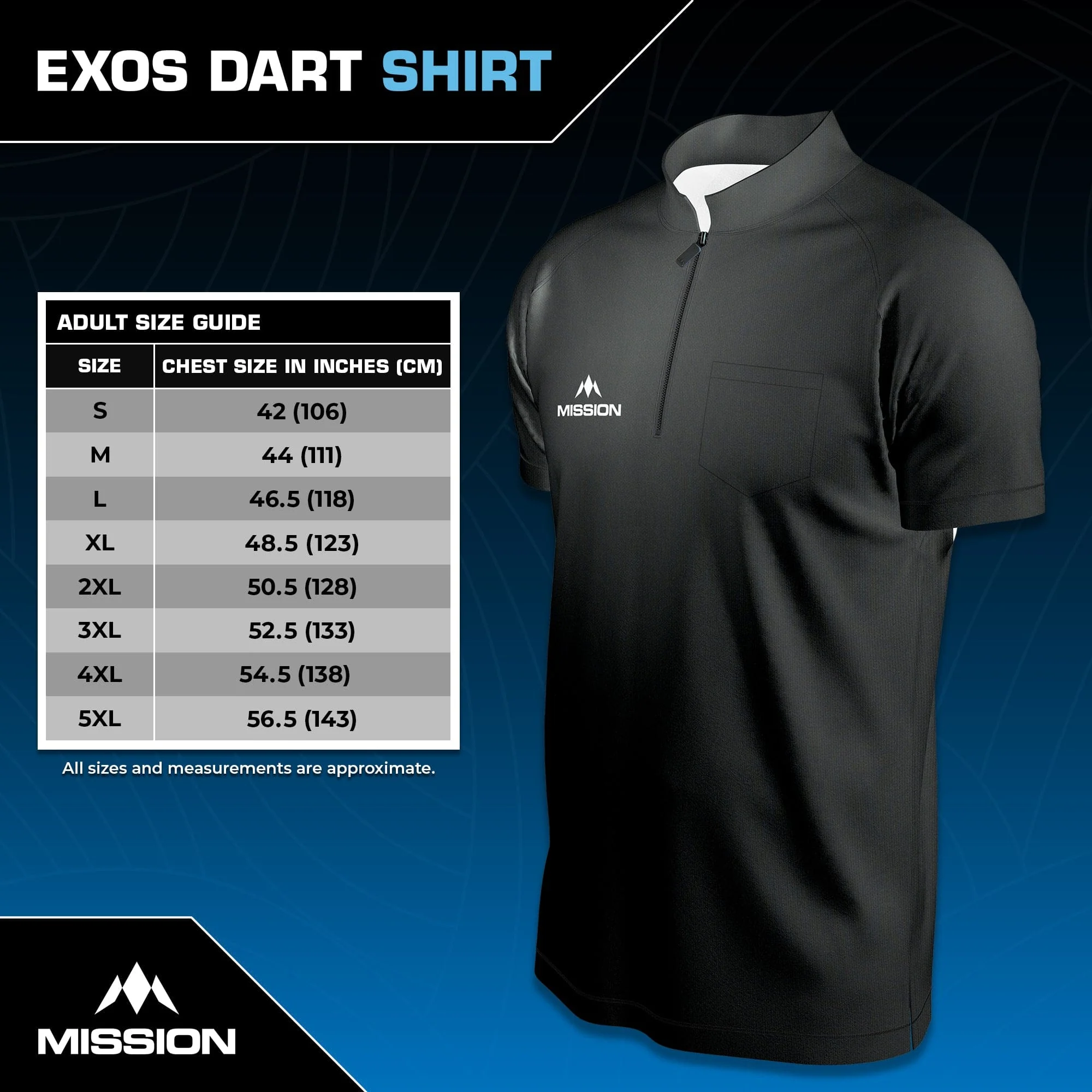 Mission Darts - EXOS Cool - Dart Shirt - Black - Image 5