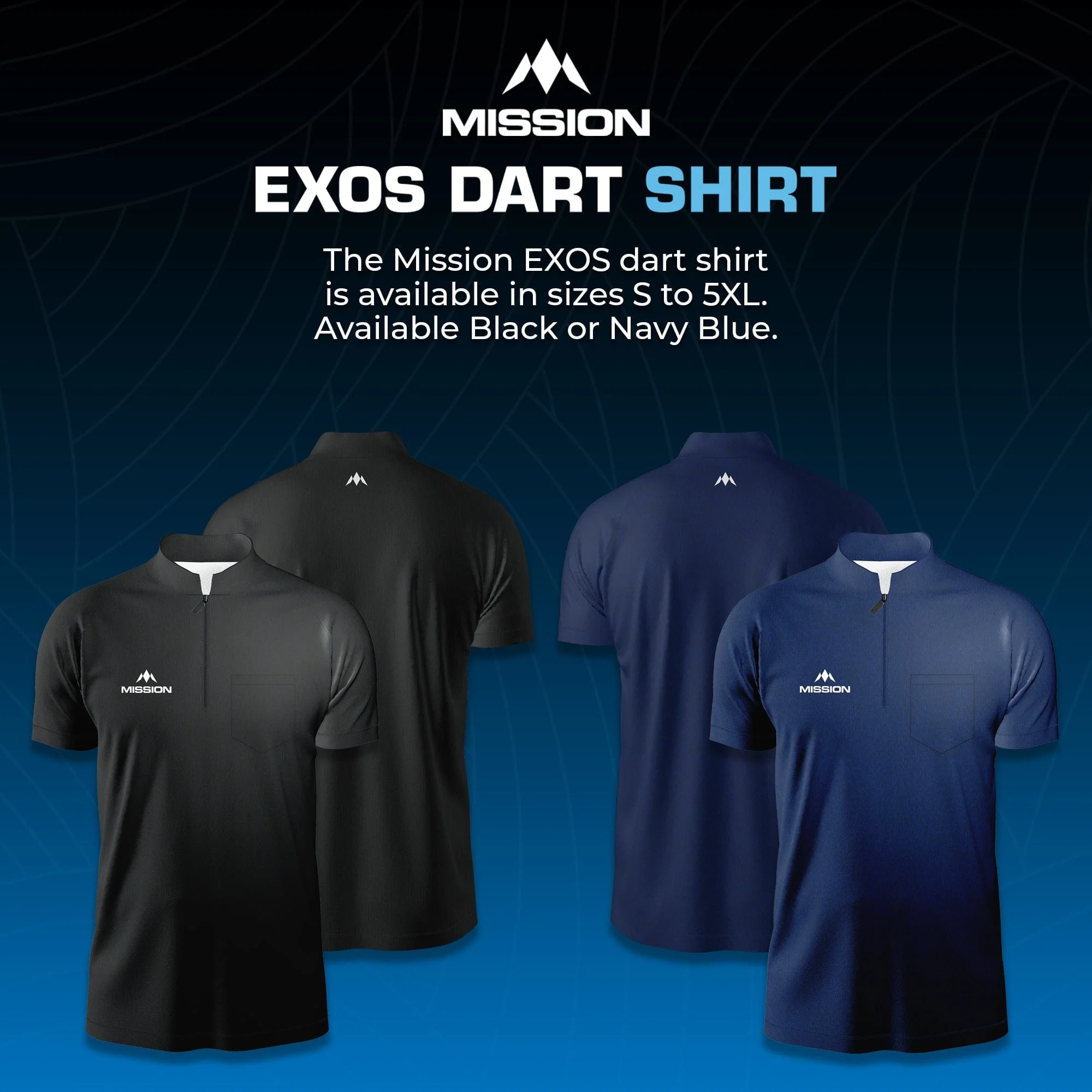 Mission Darts - EXOS Cool - Dart Shirt - Black - Image 6