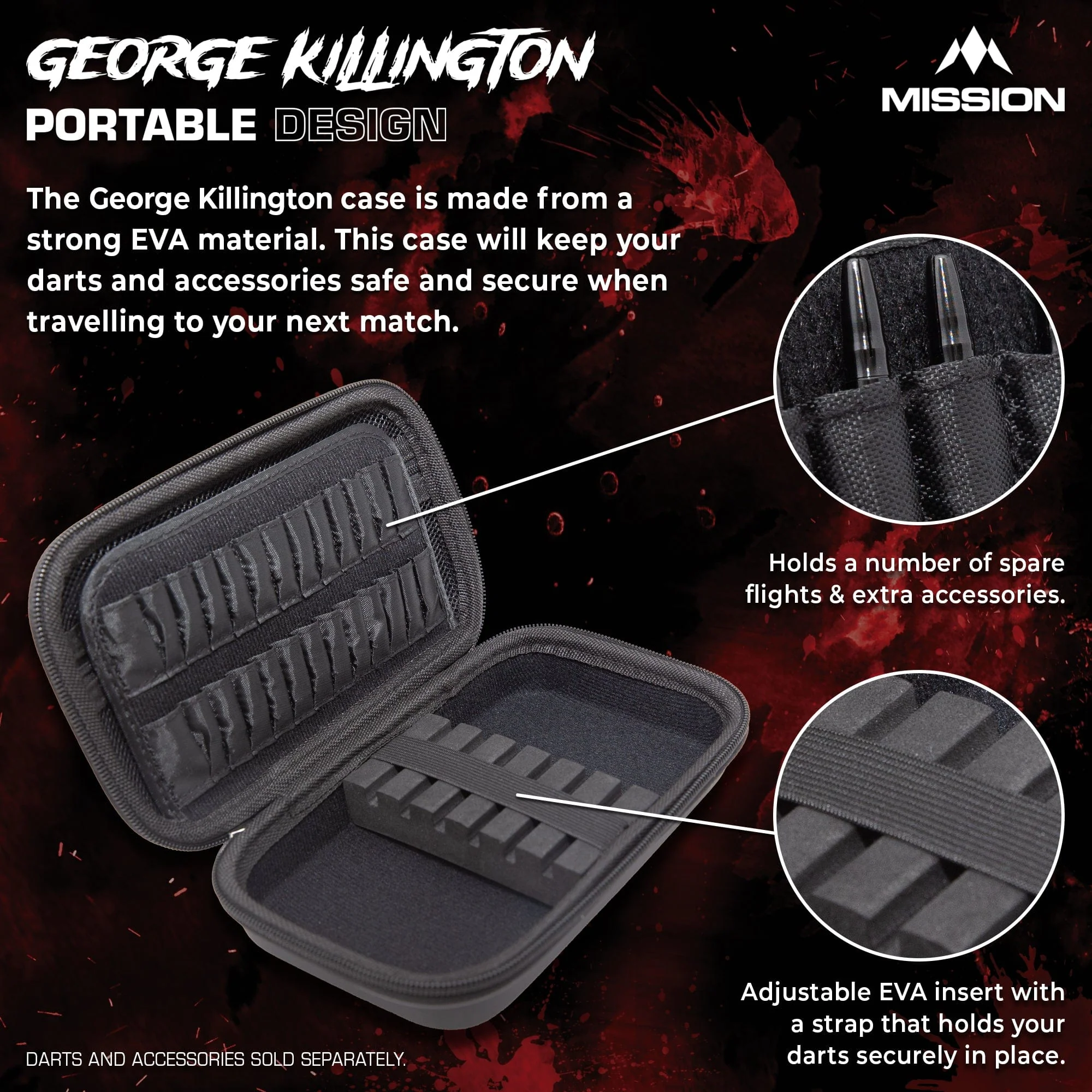 Mission Darts Players- EVA Dart Case - George Killington - Image 3