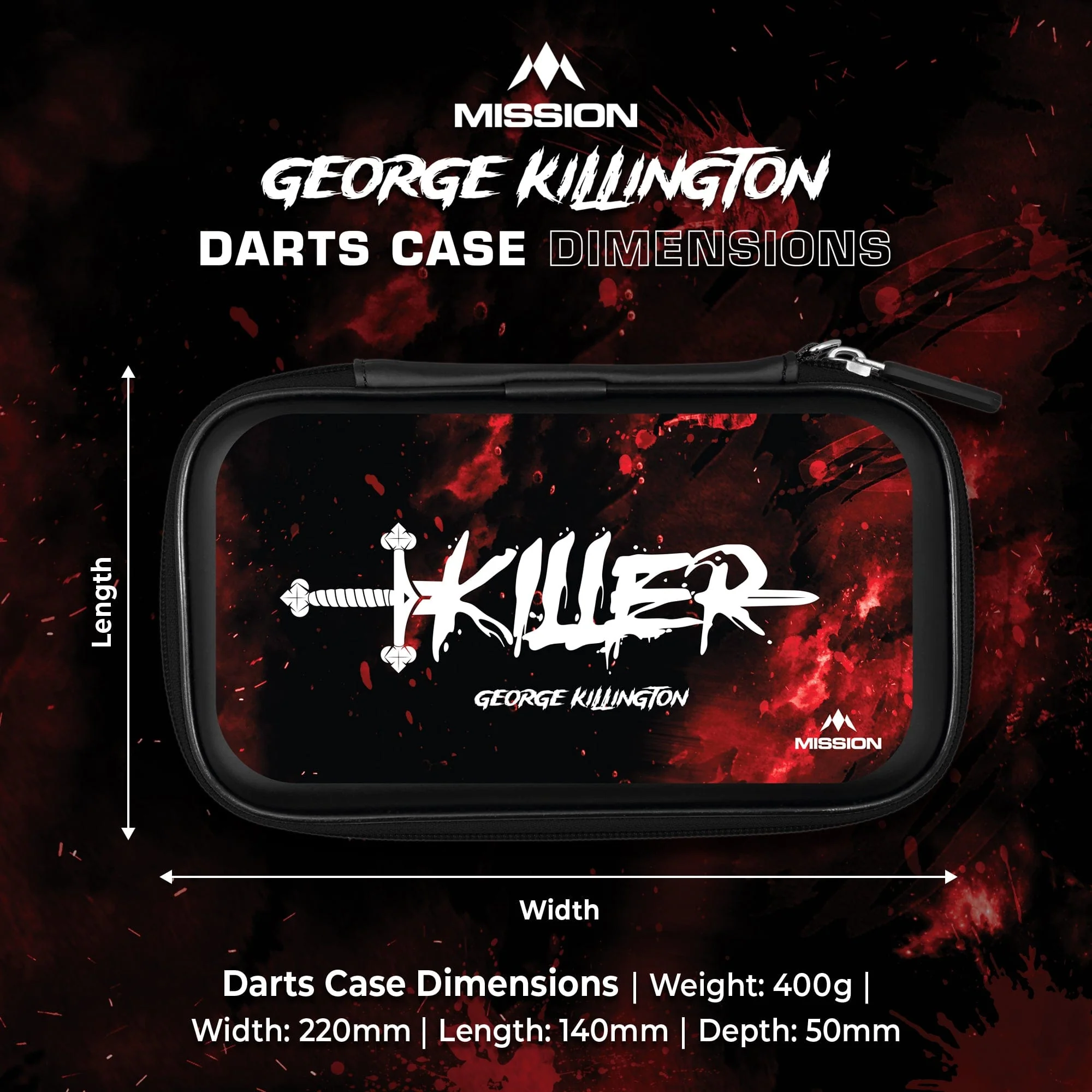 Mission Darts Players- EVA Dart Case - George Killington - Image 5