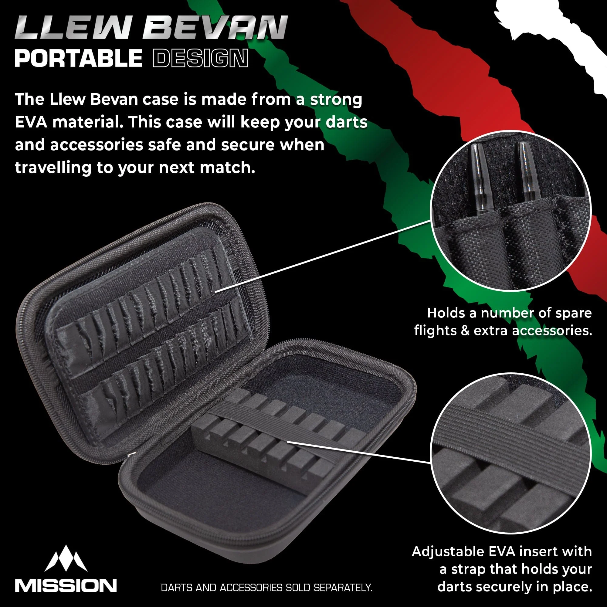 Mission Darts Players- EVA Dart Case - Llew Bevan - Image 3