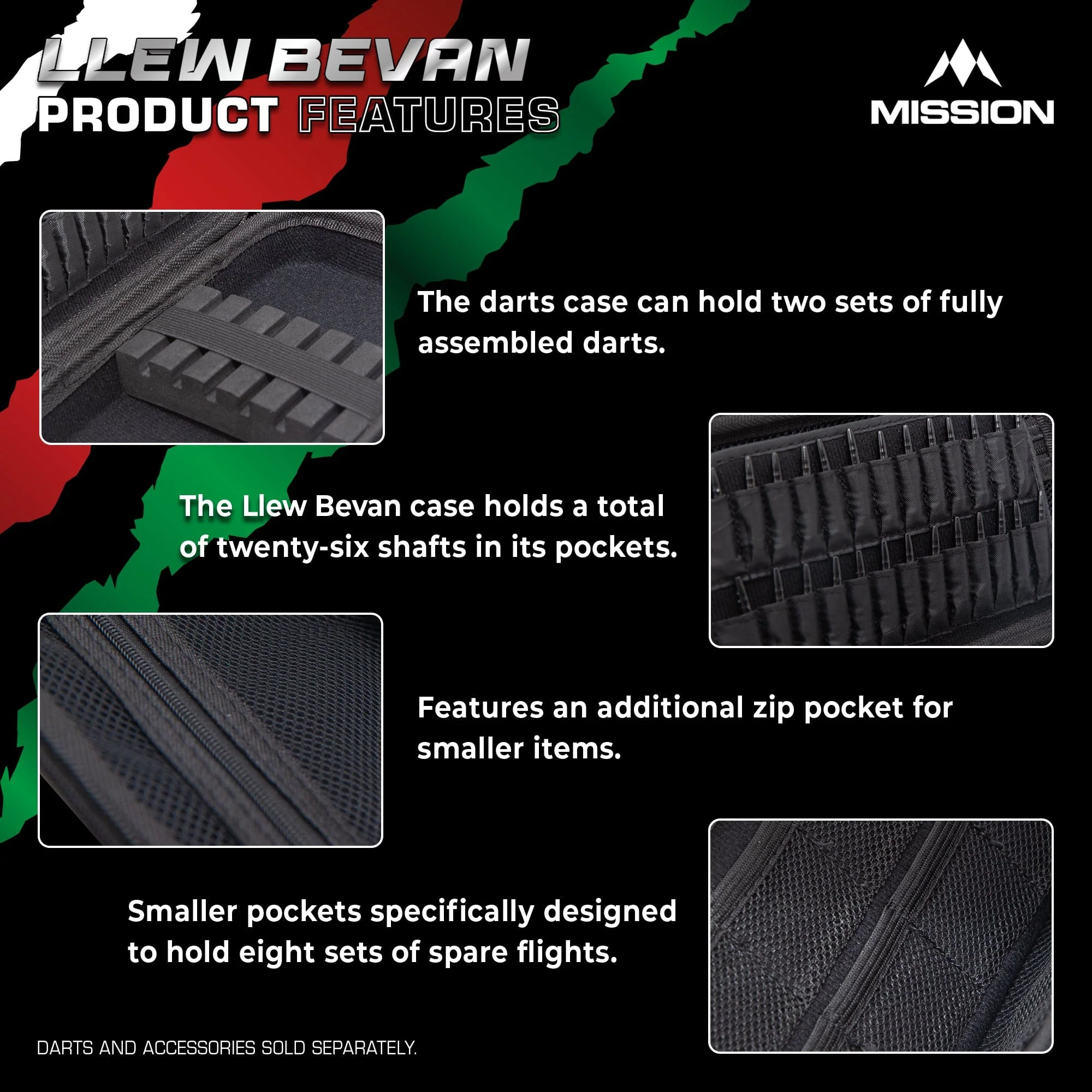 Mission Darts Players- EVA Dart Case - Llew Bevan - Image 4