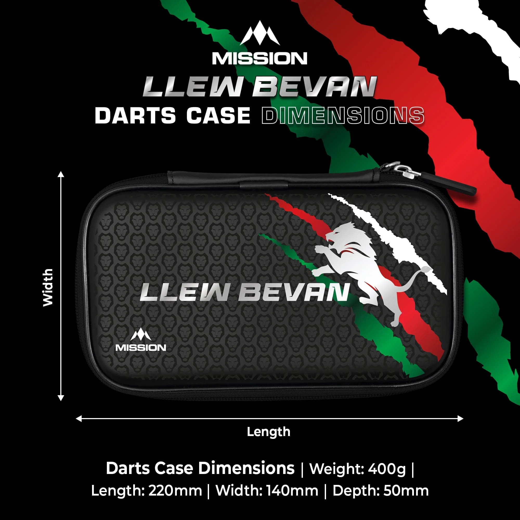 Mission Darts Players- EVA Dart Case - Llew Bevan - Image 5