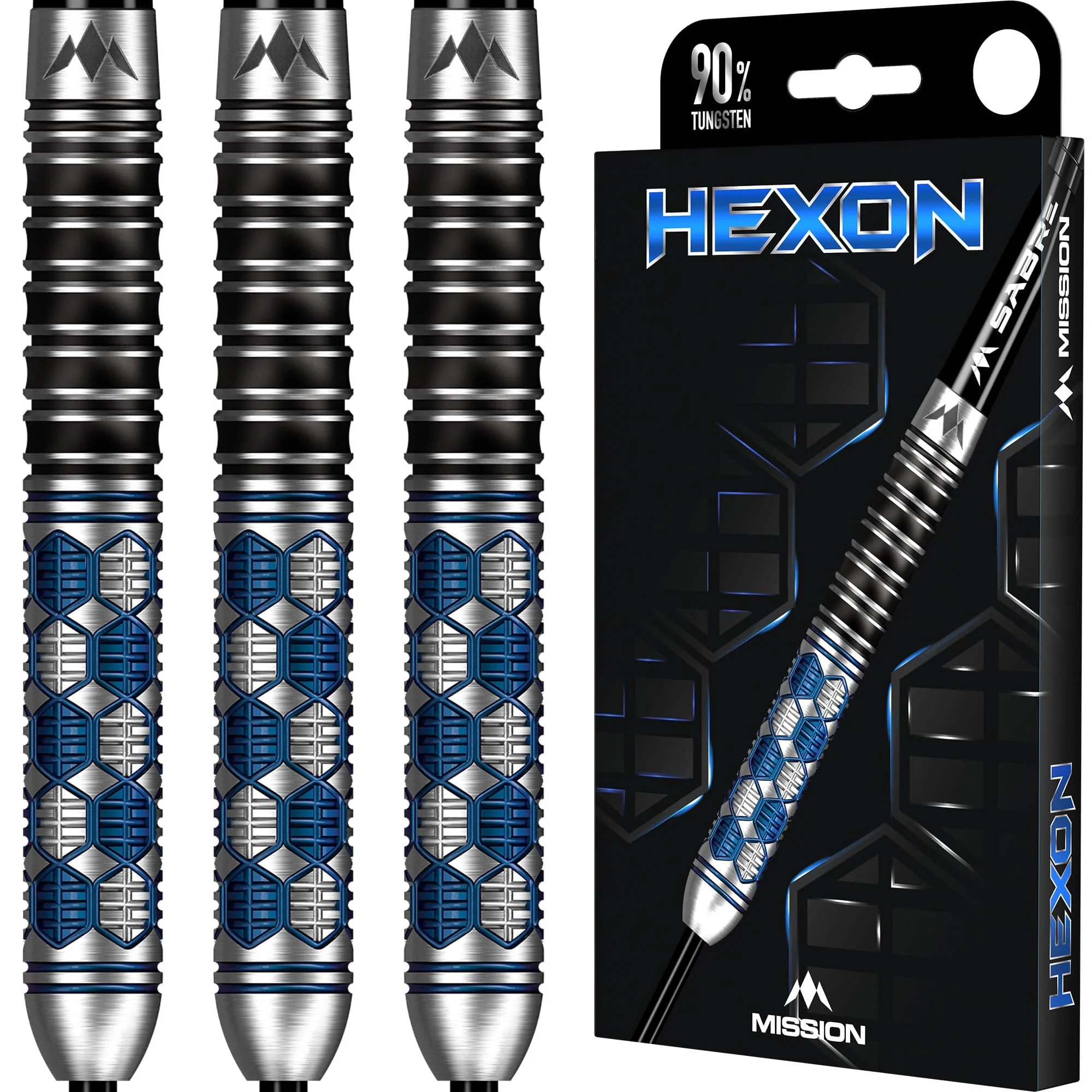 Mission Hexon Darts - Steel Tip - 90% - Blue PVD - Image 3