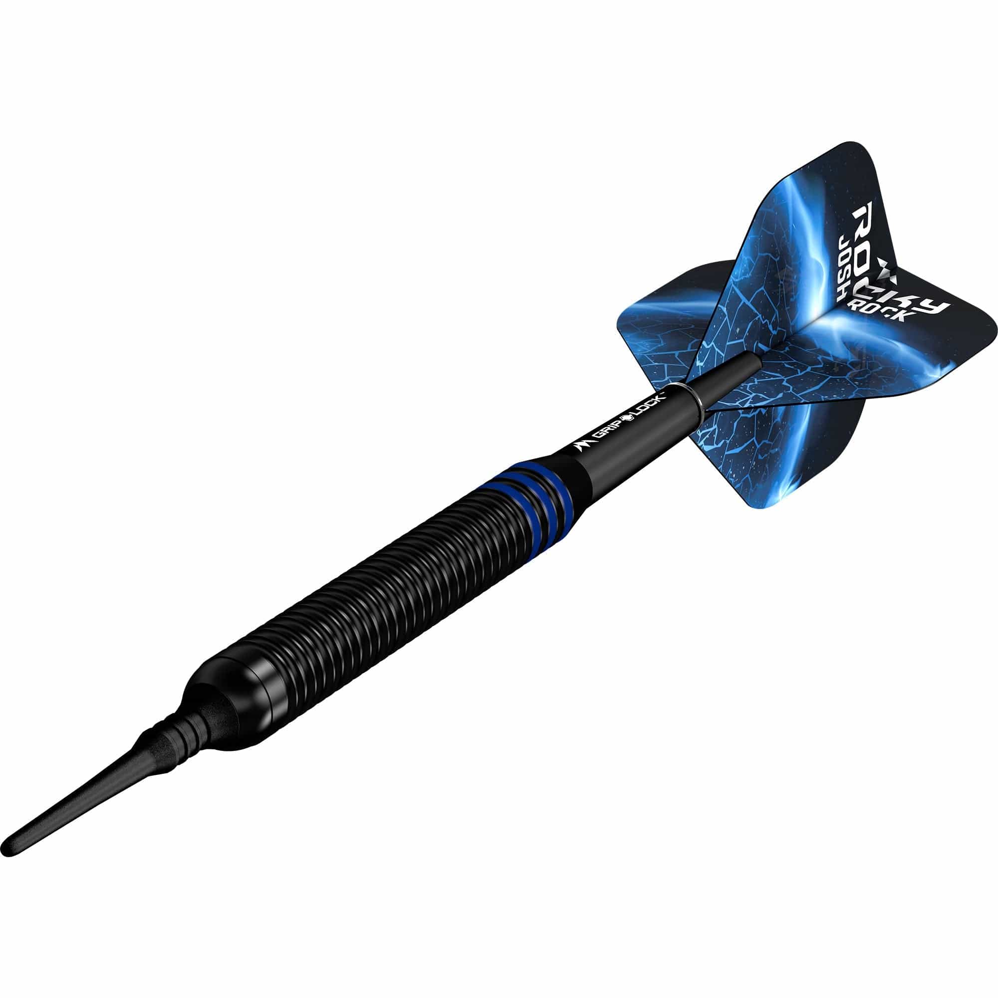 *Mission Josh Rock Darts - Soft Tip - Brass - Rocky - Black & Blue - Image 3