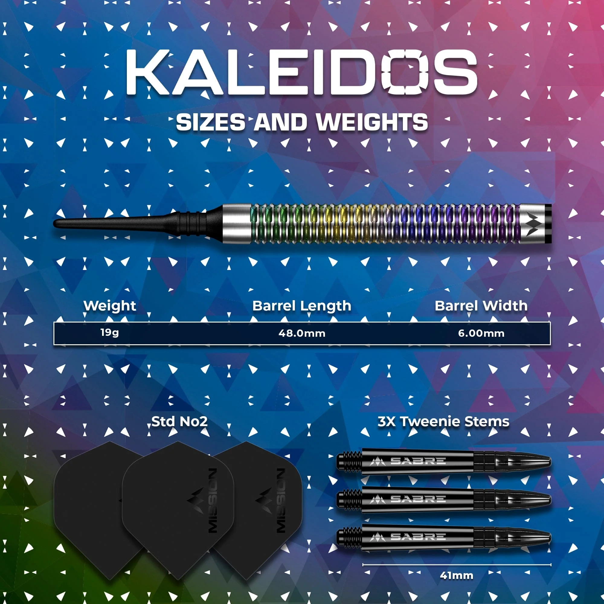Mission Kaleidos Darts - Soft Tip - 95% Tungsten - Image 4