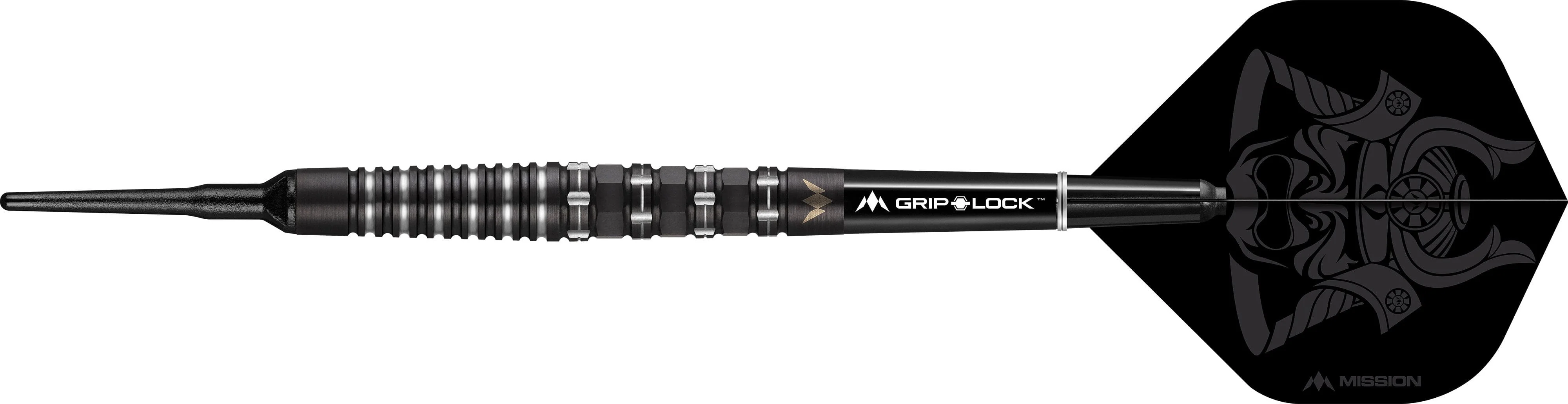 *Mission Kuro Darts - Soft Tip - Black - M3 - Rear Iso-Grip - Image 2
