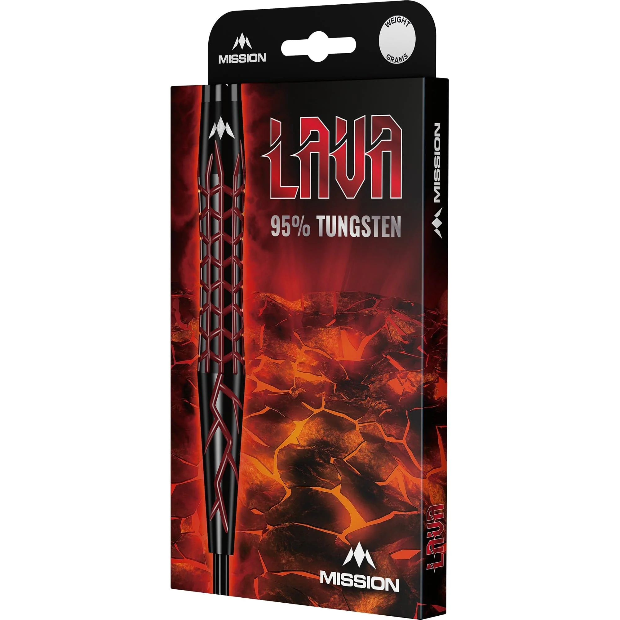 Mission Lava Darts - Steel Tip - 95% Tungsten - Black & Red Electro - Image 3