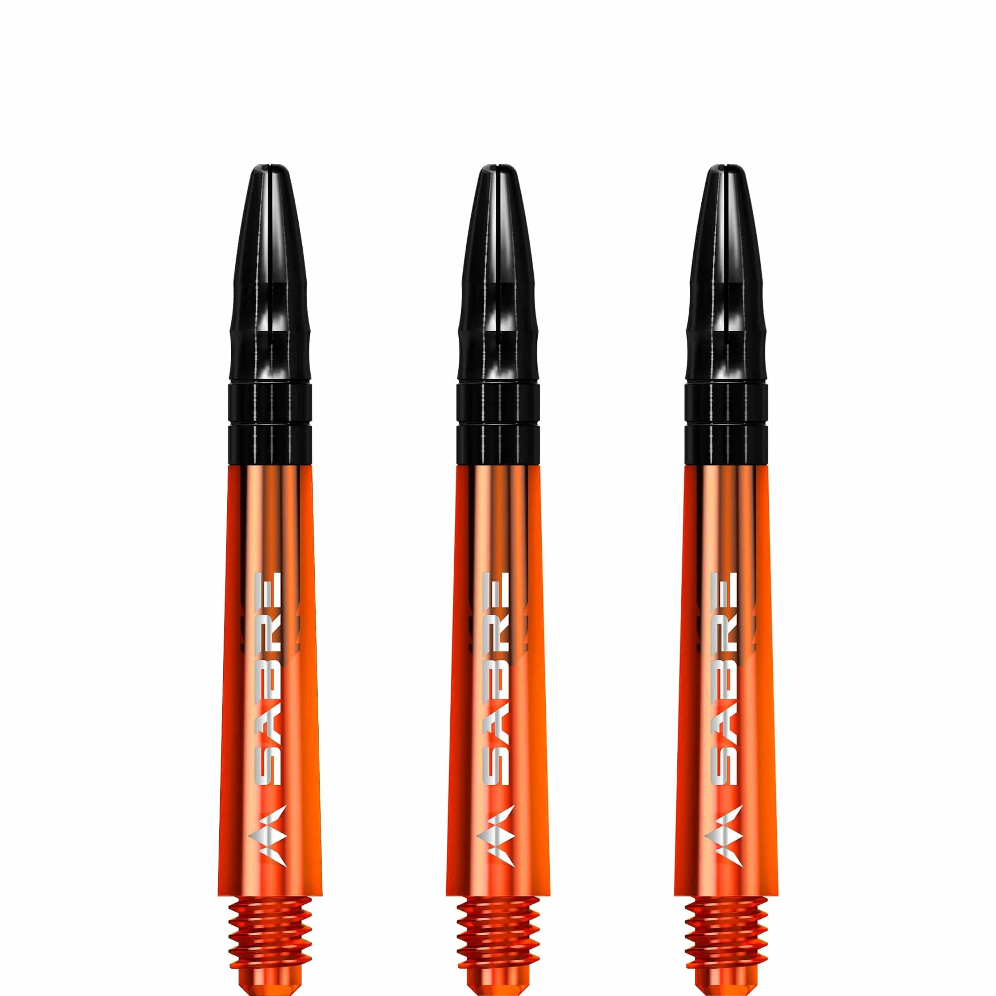 *Mission Sabre Shafts - Polycarbonate Dart Stems - Orange - Black Top - Image 4