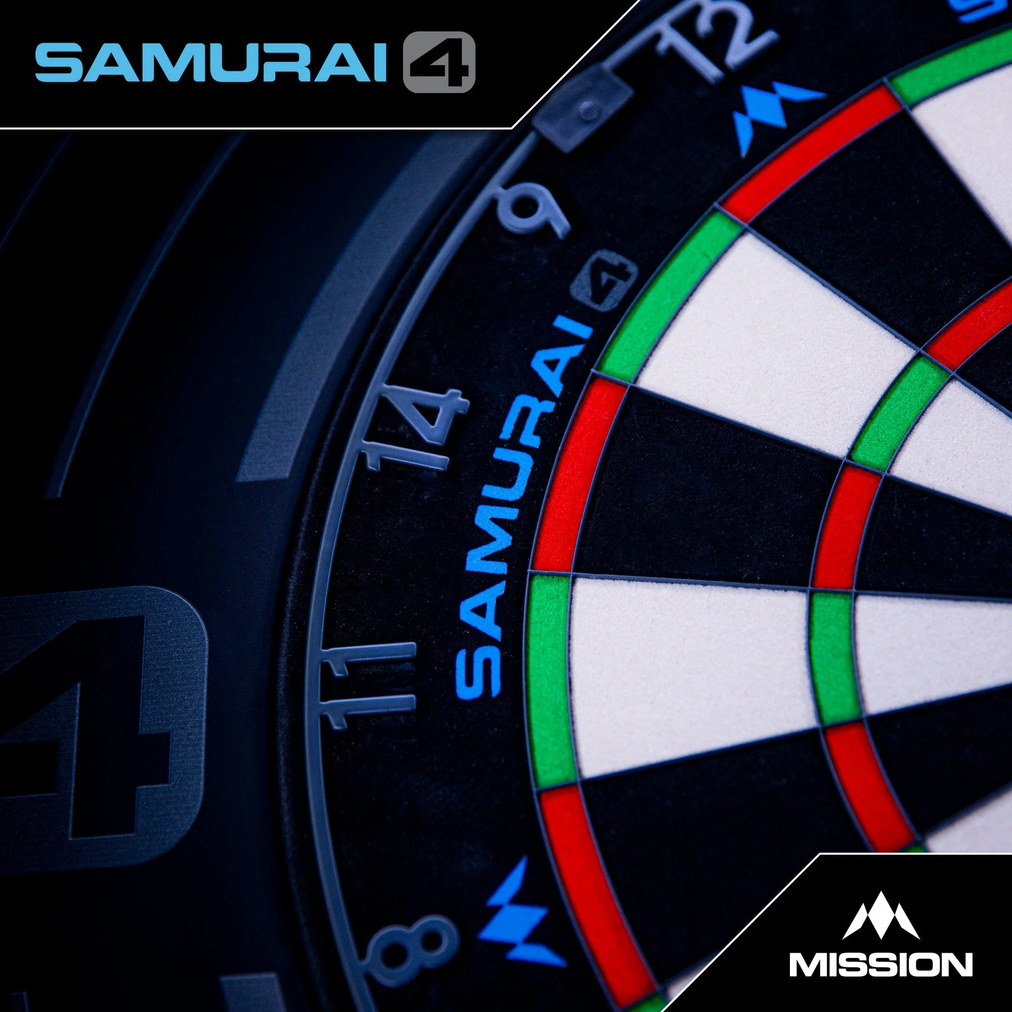 Mission Samurai 4 Dartboard - Professional - Knife Wire - Graphite Grey - Image 2