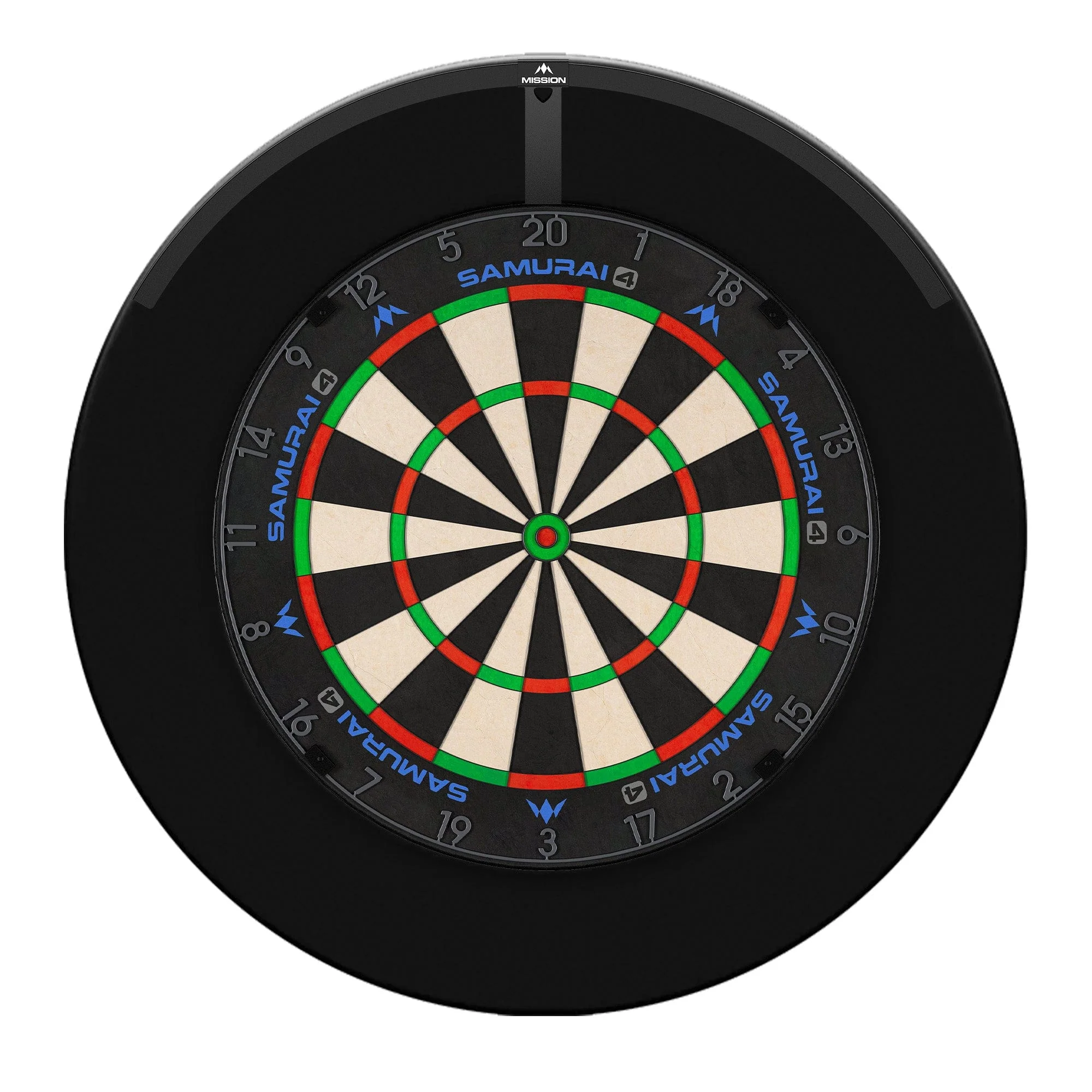 Mission Samurai 4 Dartboard Set - Dart Board, Surround & Torus 120 Light