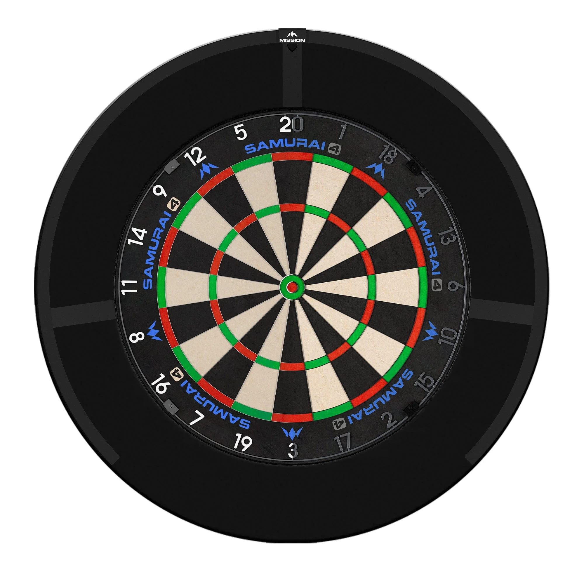 Mission Samurai 4 Dartboard Set - Dart Board, Surround & Torus 270 Light