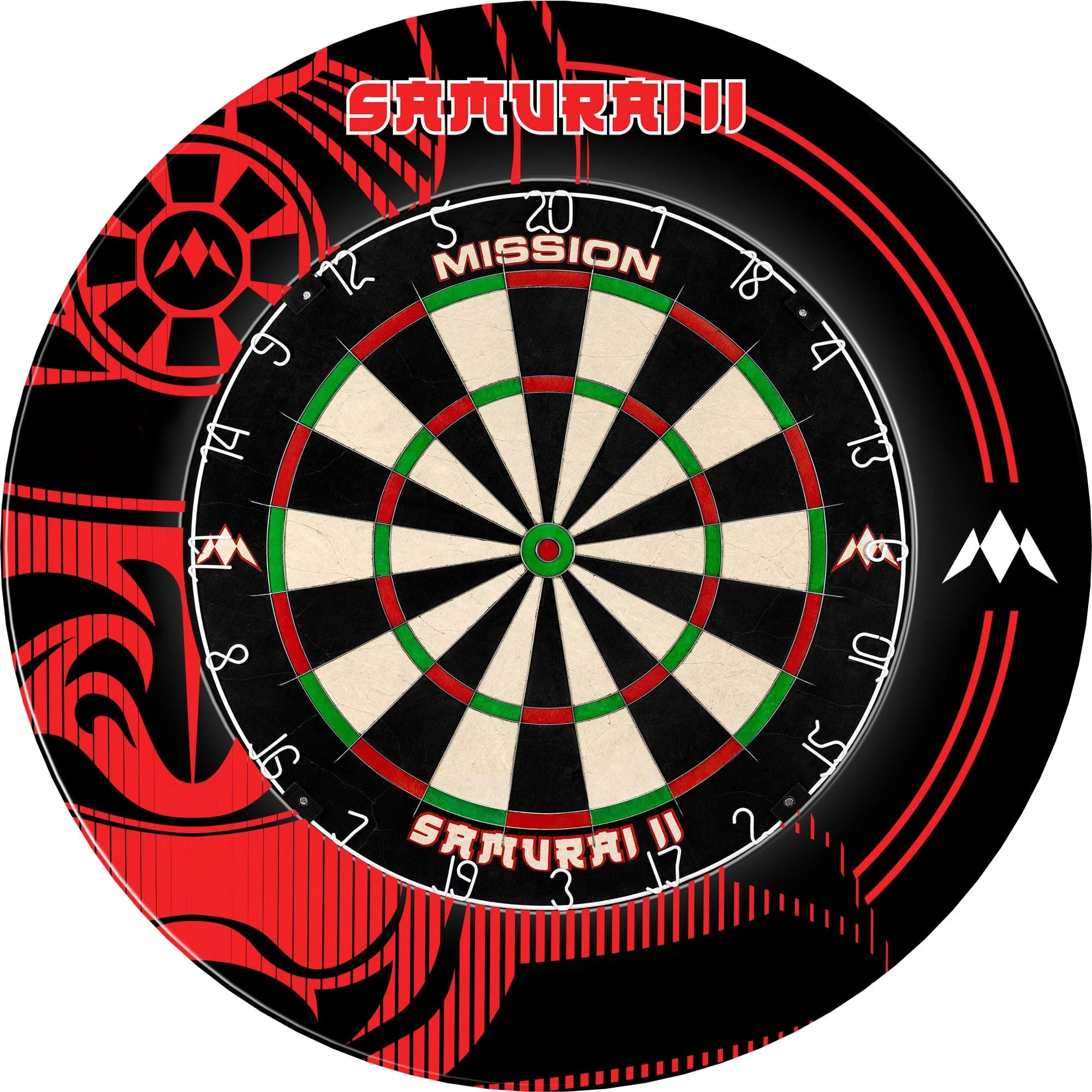 Mission Samurai II Professional Dartboard Surround - Red - Image 3