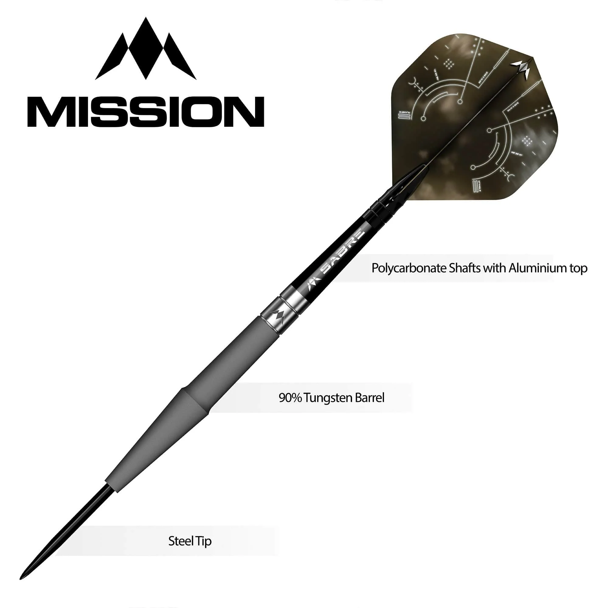 Mission Saturn Darts - Steel Tip - 90% Tungsten - Hyperion - Image 3