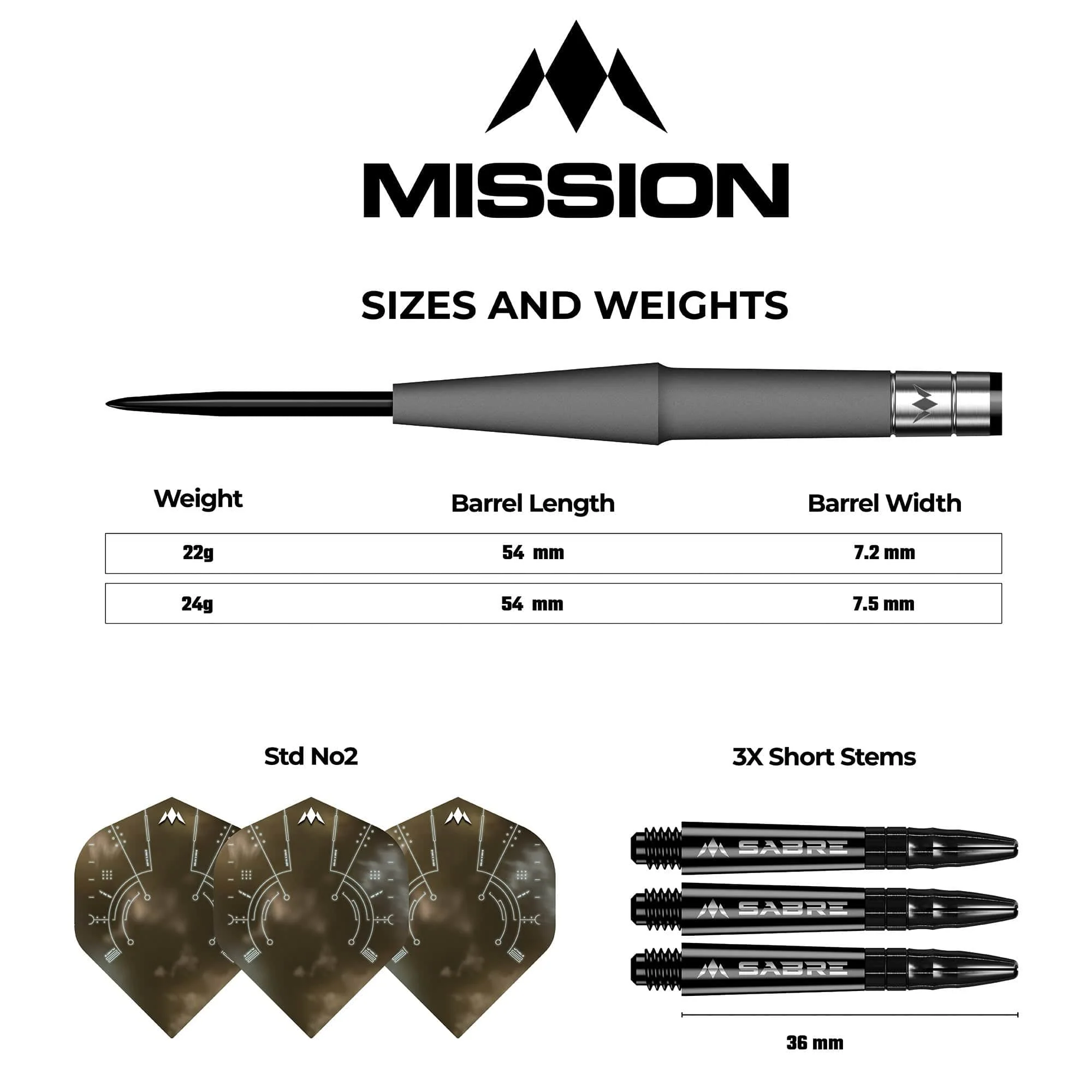 Mission Saturn Darts - Steel Tip - 90% Tungsten - Hyperion - Image 4