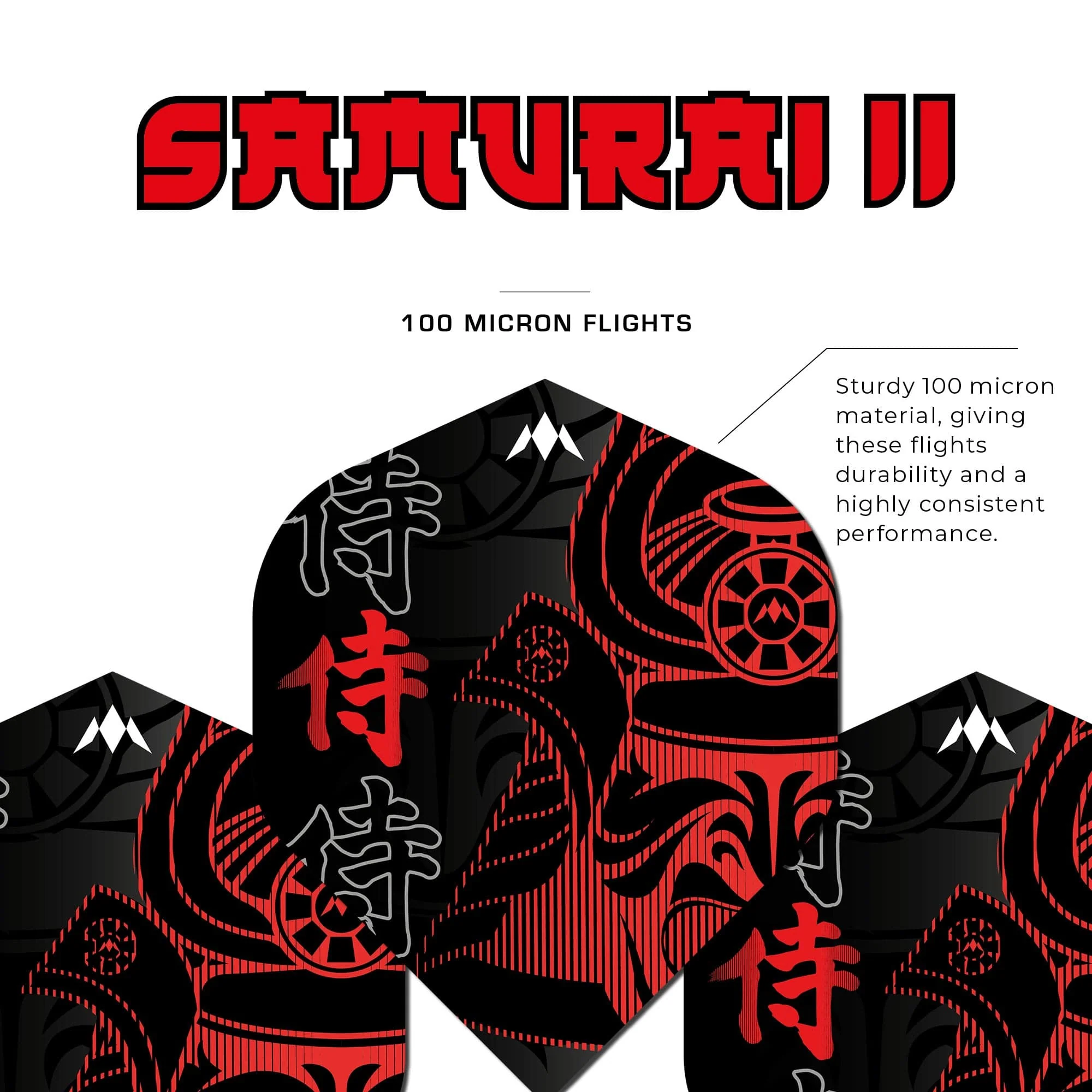 Mission Solo Dart Flights - Std - No2 - Samurai II - Red - Image 3