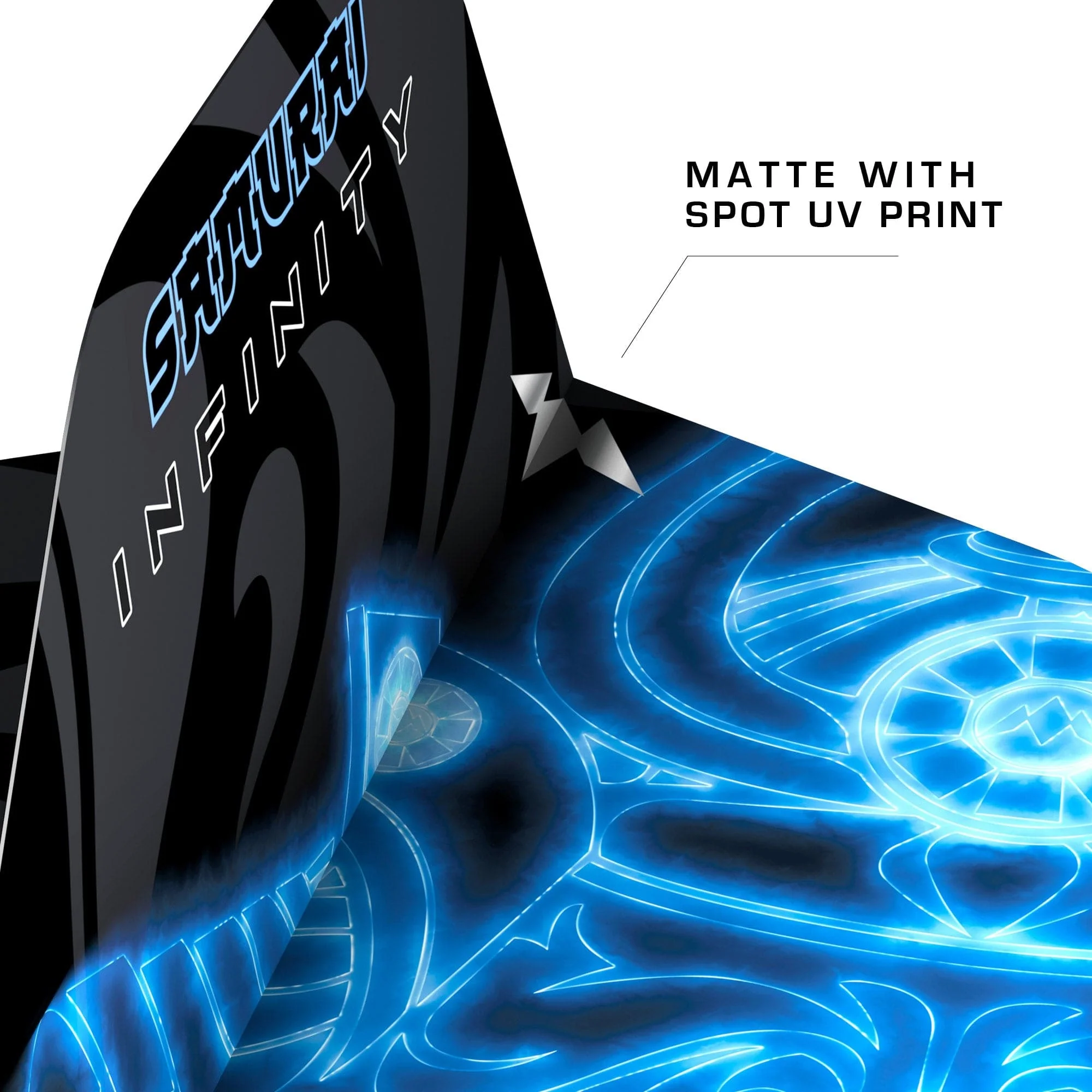 Mission Solo Dart Flights - Std - No2 - Samurai Infinity - Blue - Image 5