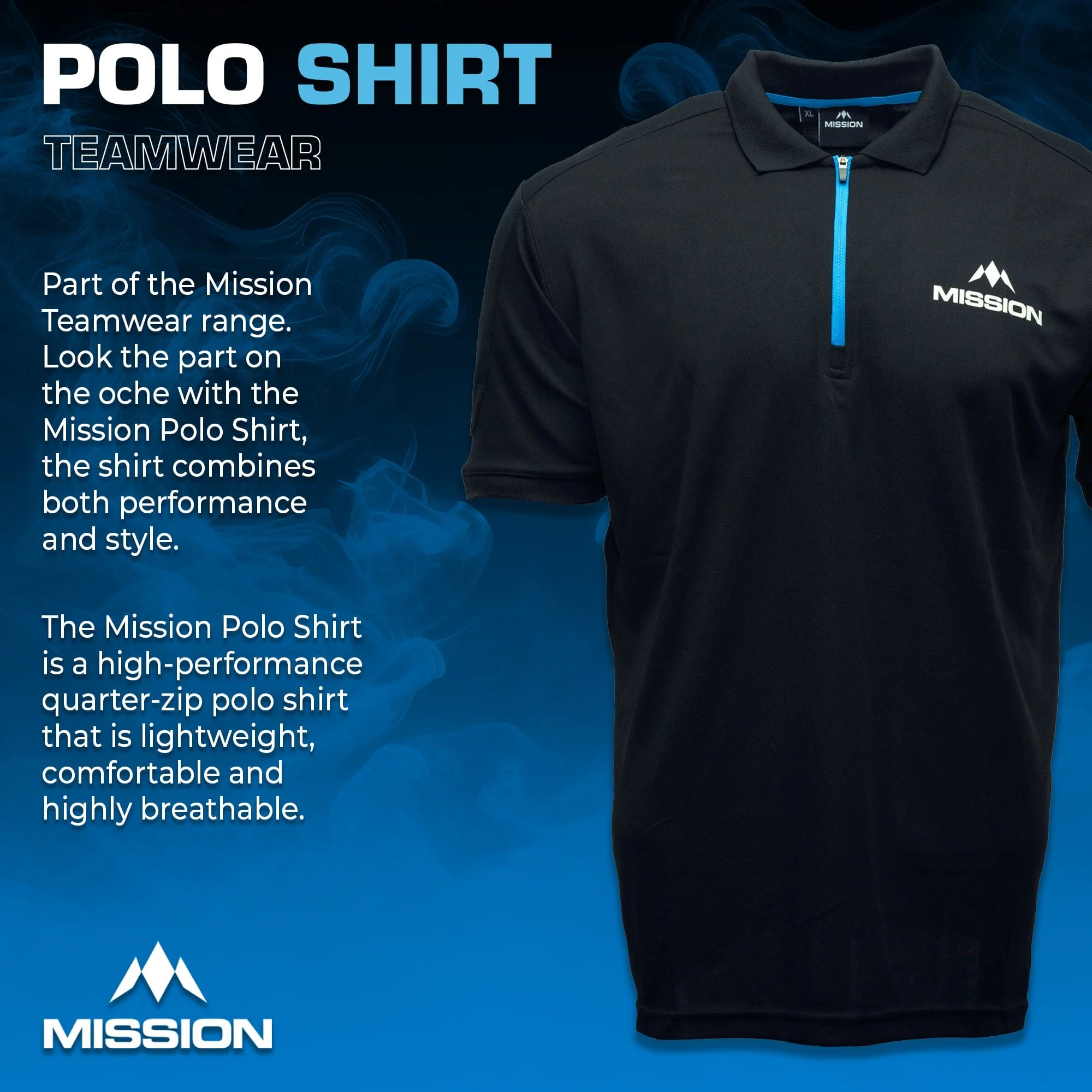 Mission Teamwear - Polo Shirt - Black - Kids - Image 2