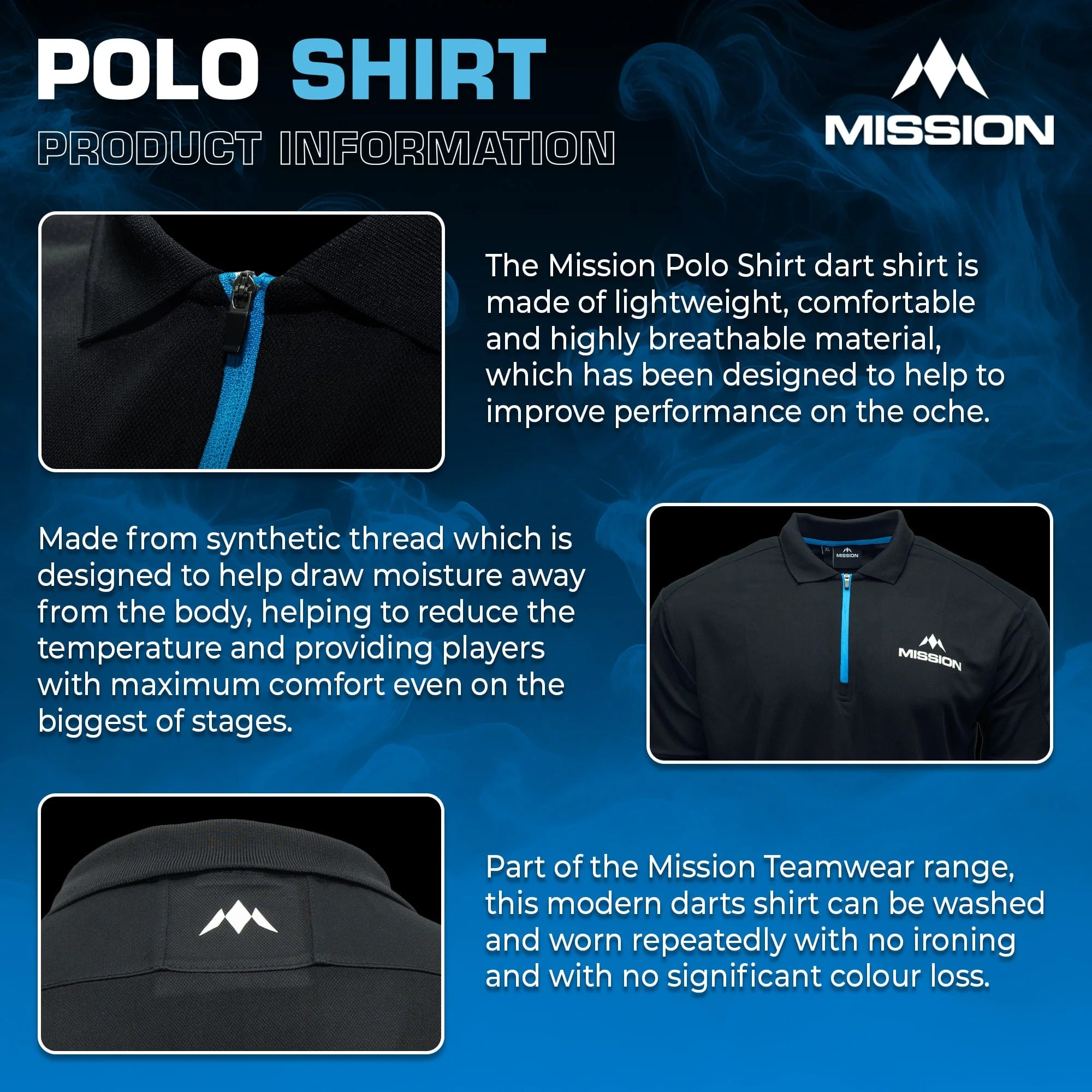 Mission Teamwear - Polo Shirt - Black - Kids - Image 4