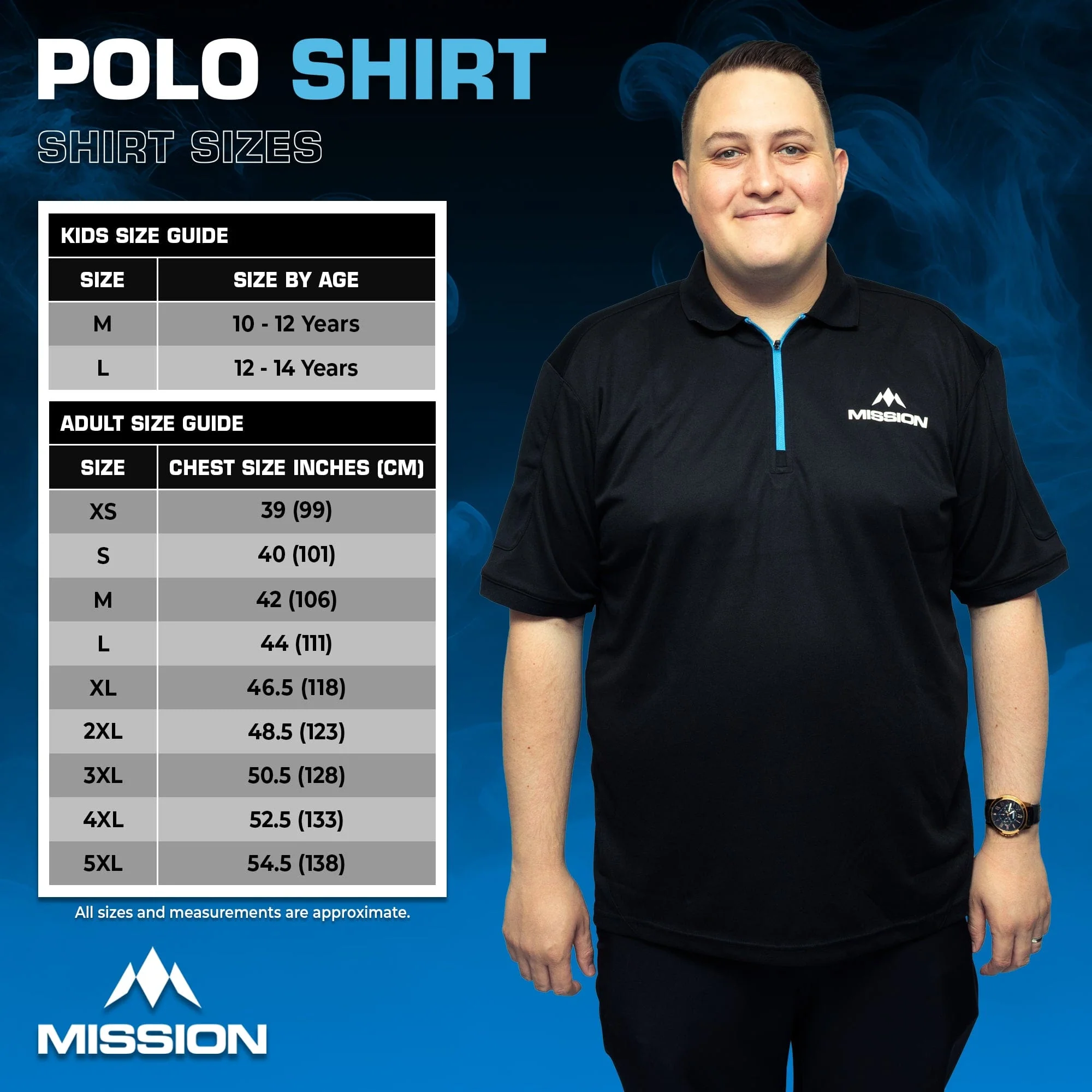 Mission Teamwear - Polo Shirt - Black - Kids - Image 5
