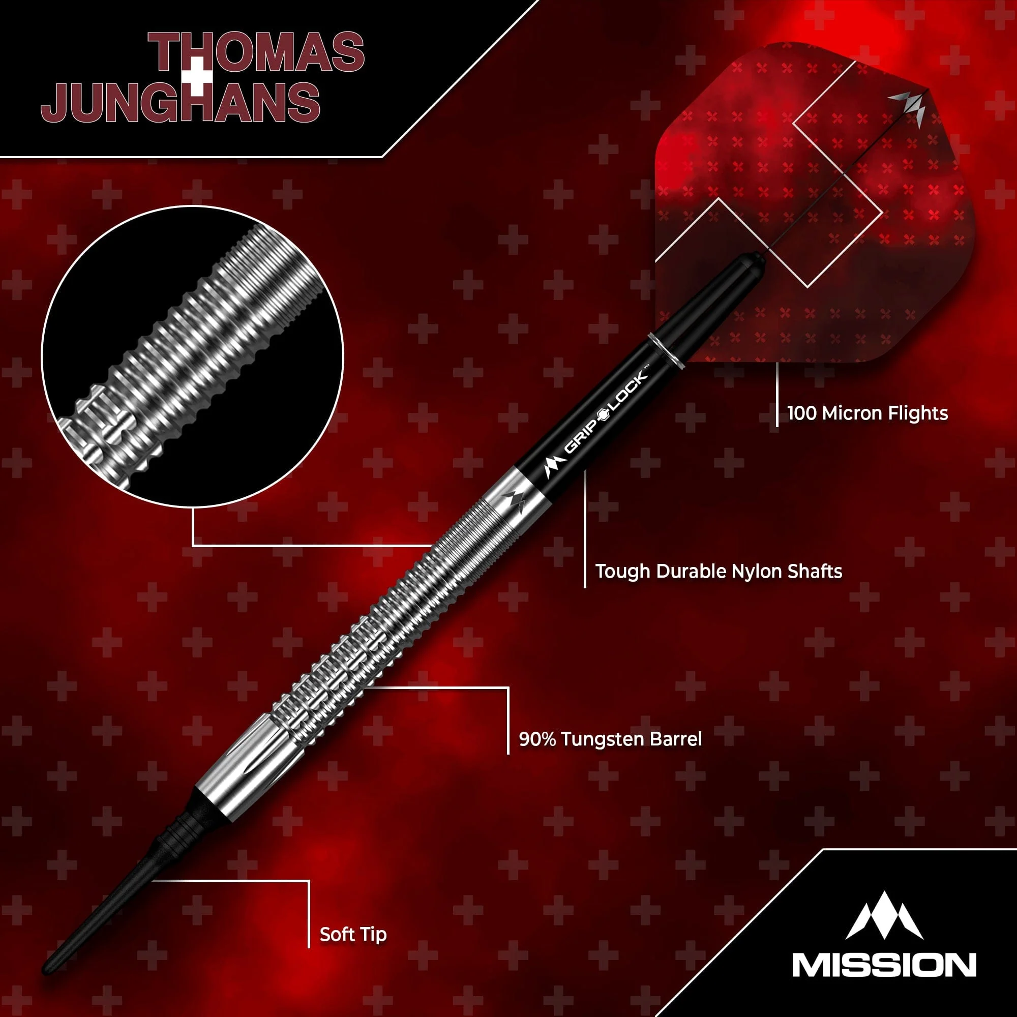 Mission Thomas Junghans Darts - Soft Tip - 90% Tungsten - Image 2