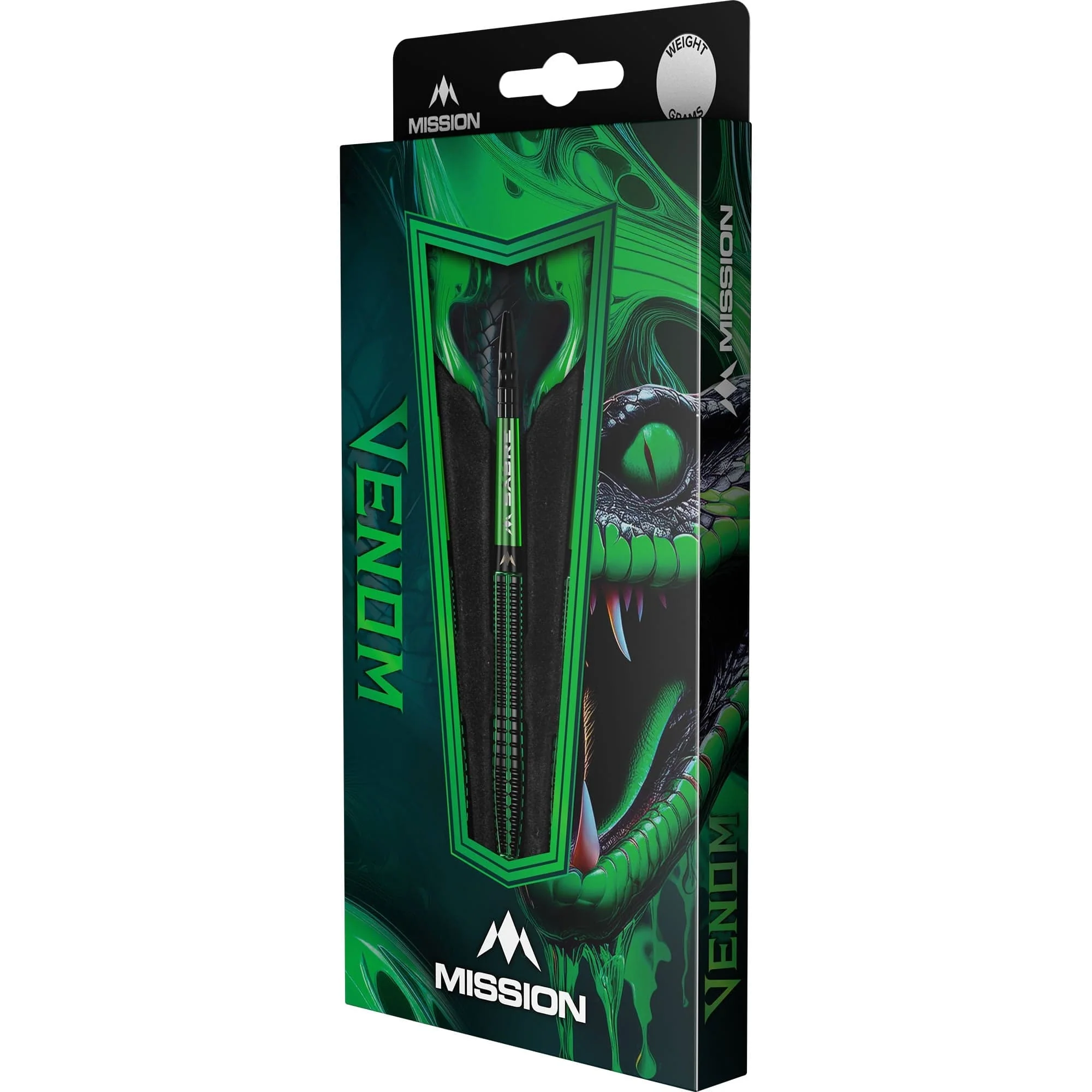 Mission Venom Darts - Steel Tip - 90% Tungsten - Black & Green Electro - Image 8