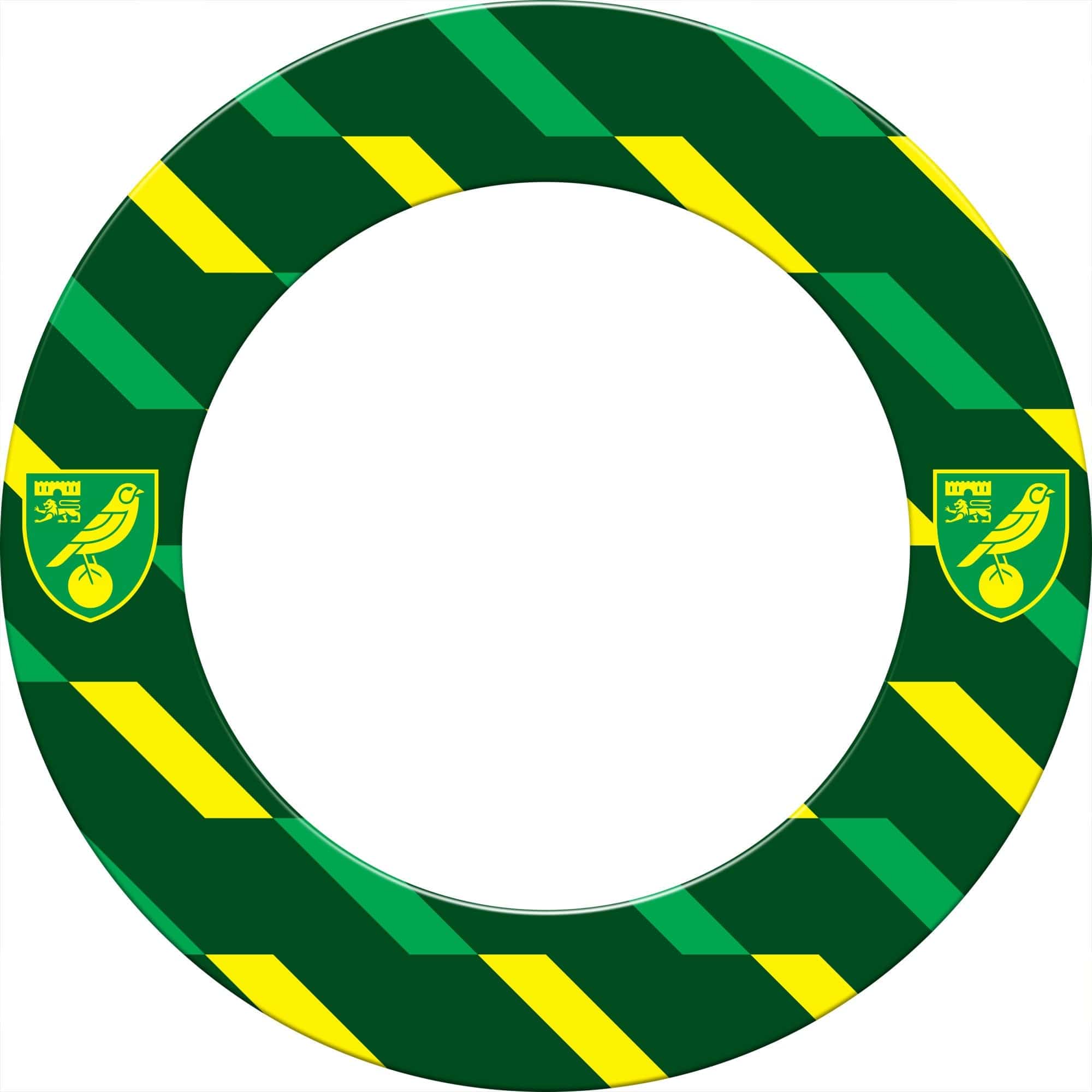Norwich City FC - Official Licensed - The Canaries - Dartboard Surround - S1 - Stripes - Crest