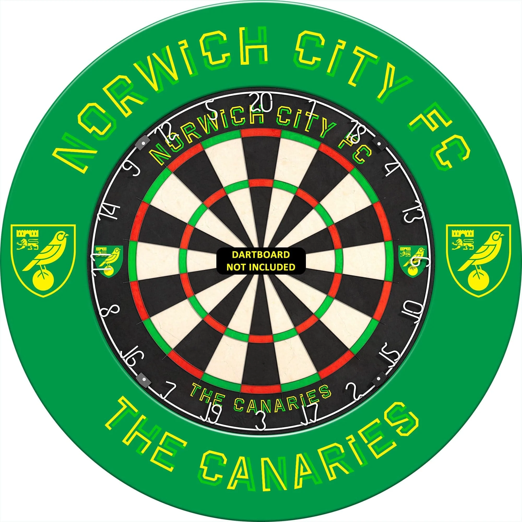 Norwich City FC - Official Licensed - The Canaries - Dartboard Surround - S2 - Green - Image 3