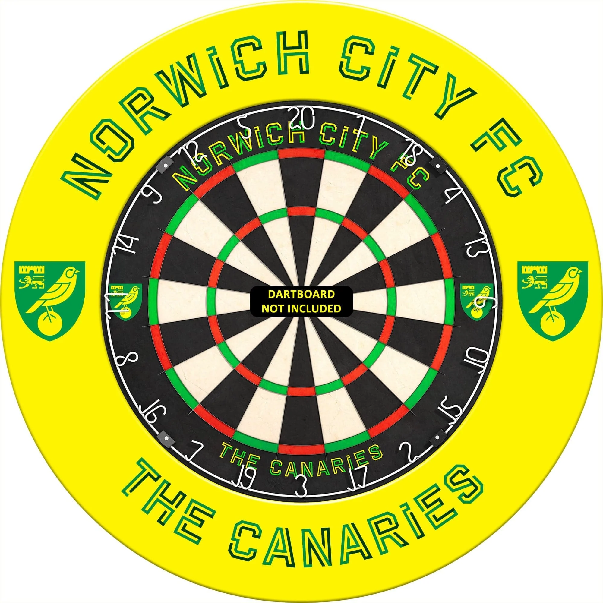 Norwich City FC - Official Licensed - The Canaries - Dartboard Surround - S3 - Yellow - Image 3