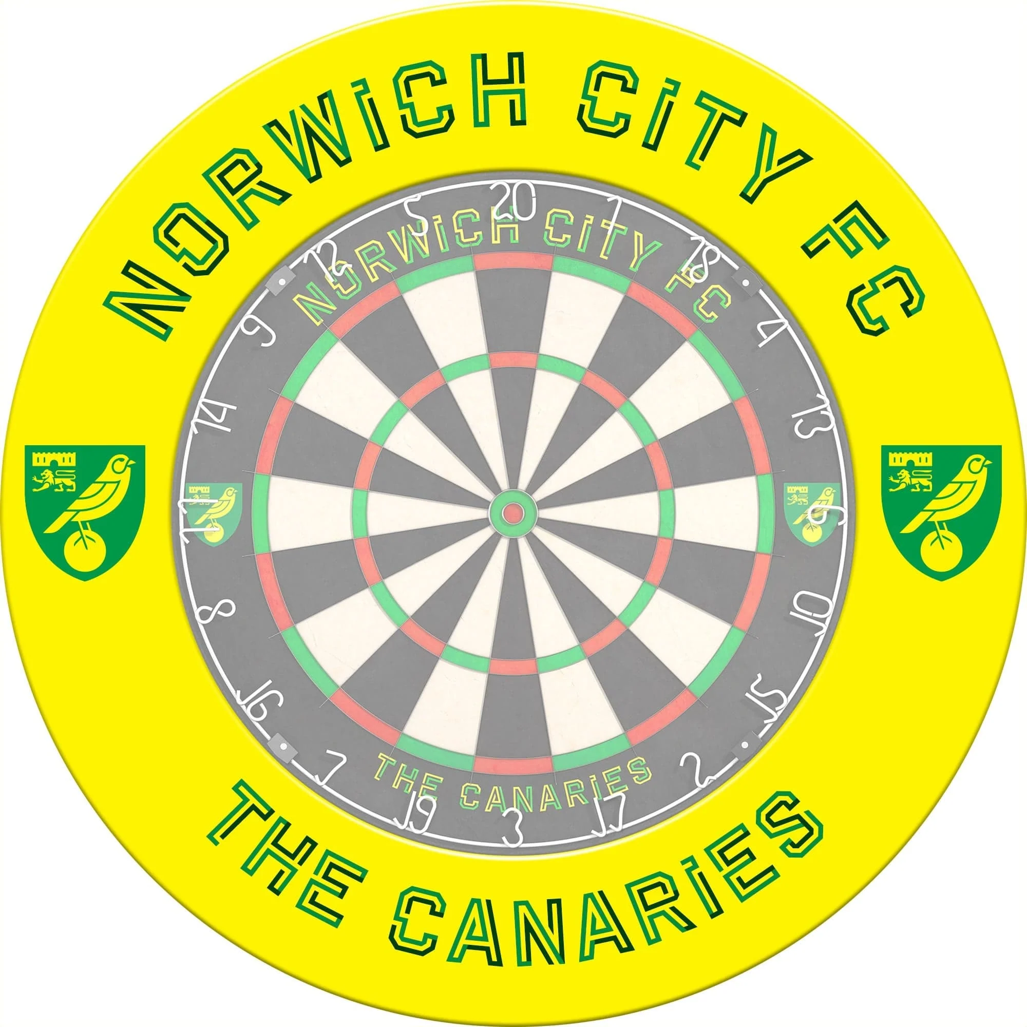 Norwich City FC - Official Licensed - The Canaries - Dartboard Surround - S3 - Yellow - Image 4