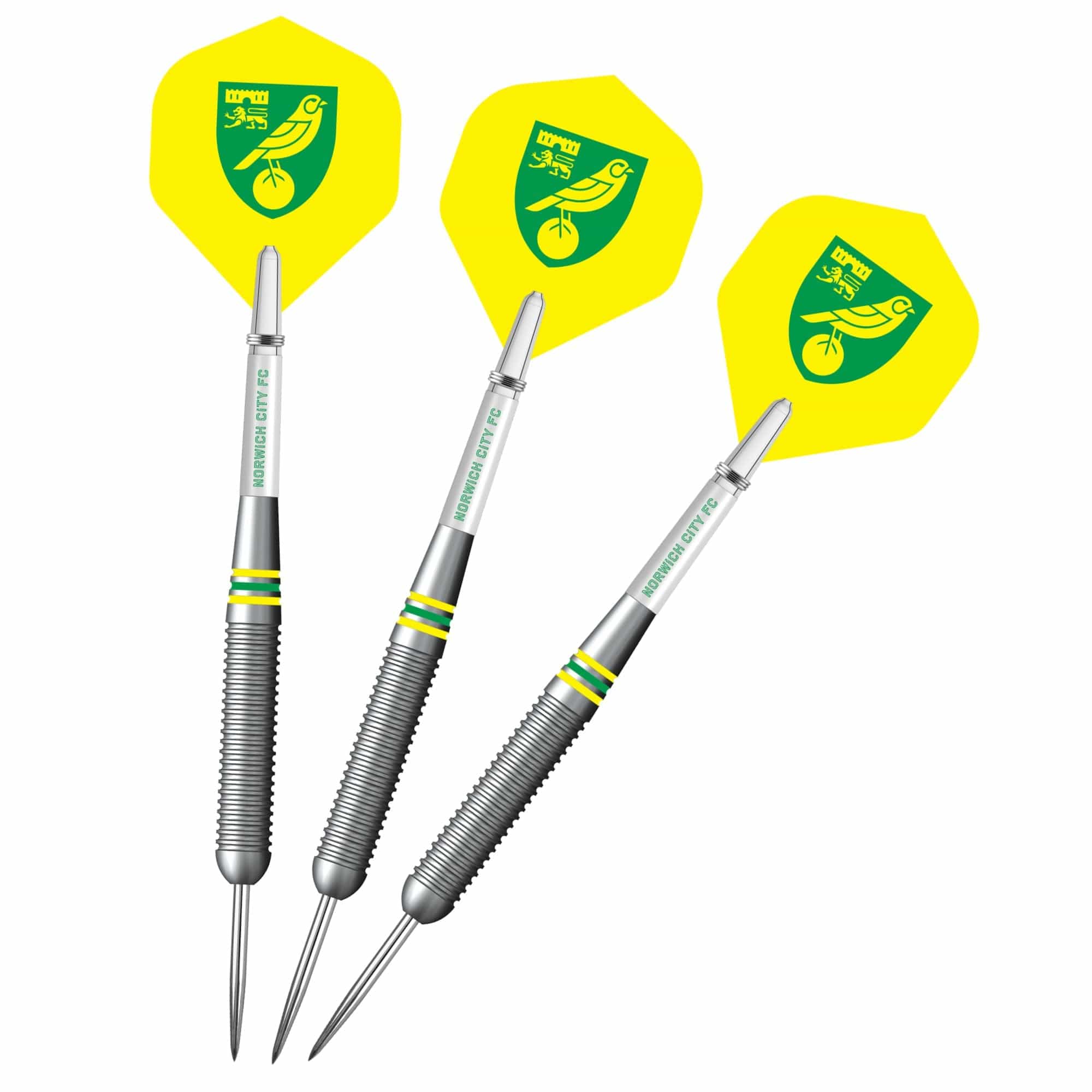 Norwich City FC - Official Licensed - The Canaries - Steel Tip Darts - Brass - 22g - Image 5