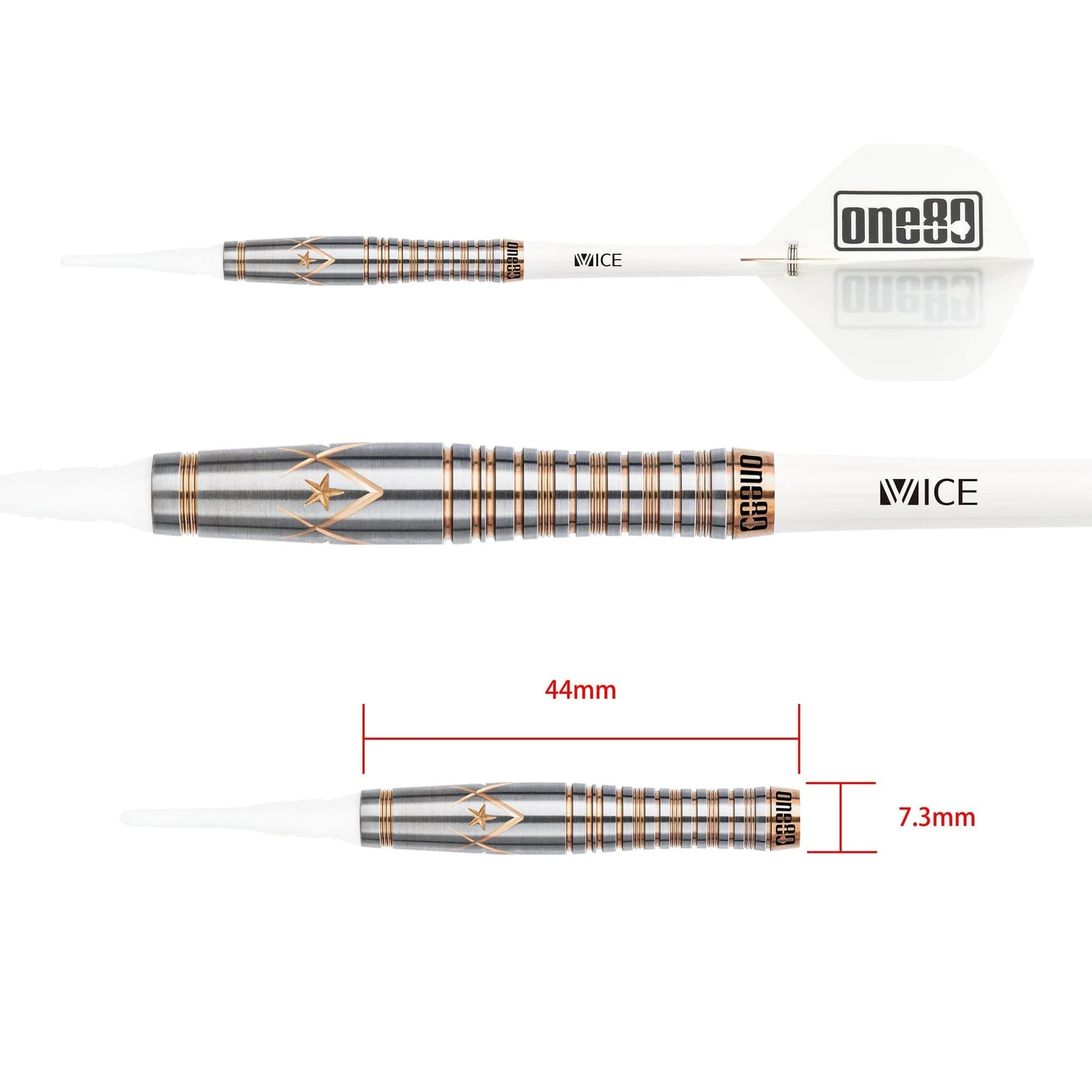 One80 Alice Law Stone Darts - Soft Tip - V2 - Bronze Star - Image 3