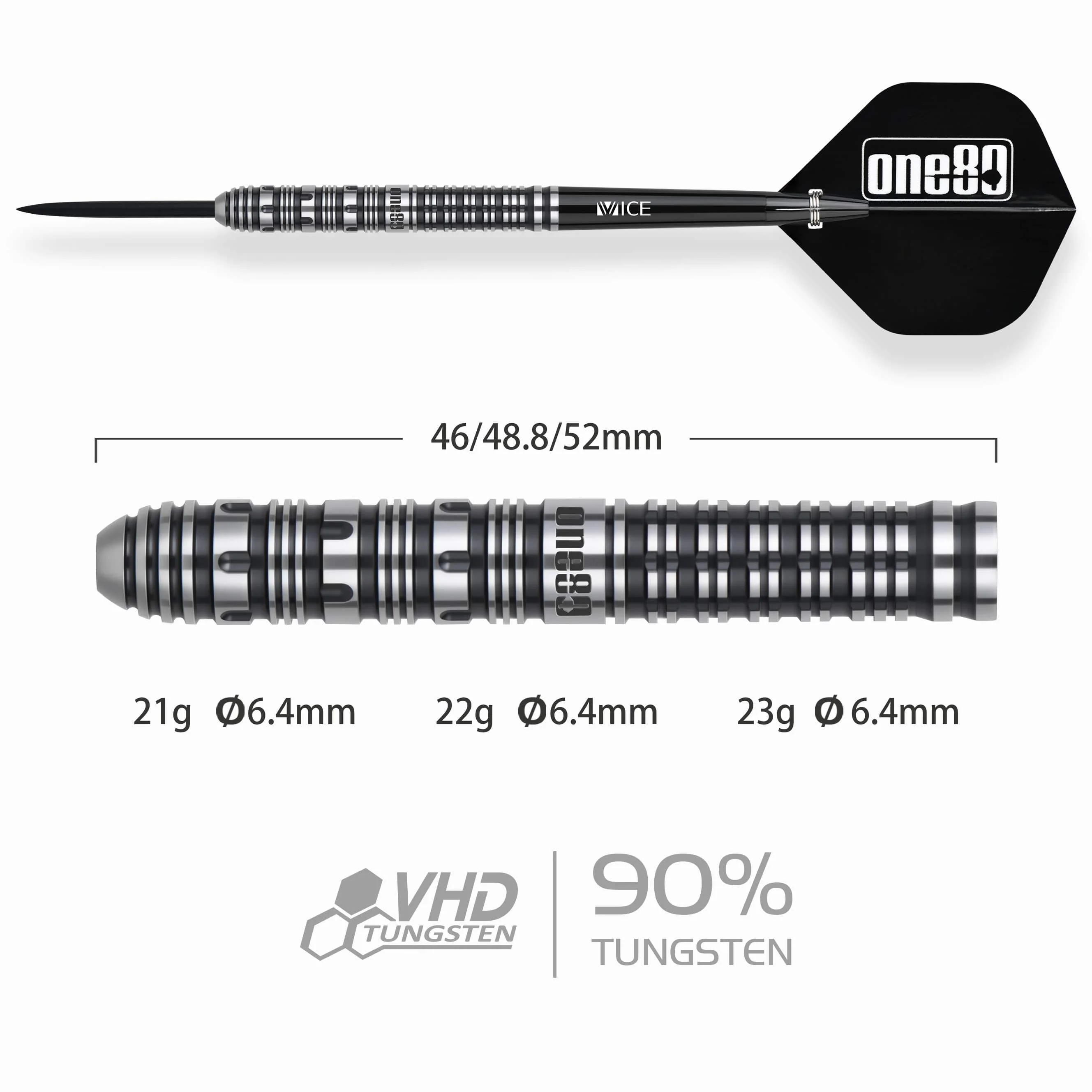 One80 Boris Koltsov Darts - Steel Tip - 90% Tungsten - Image 2